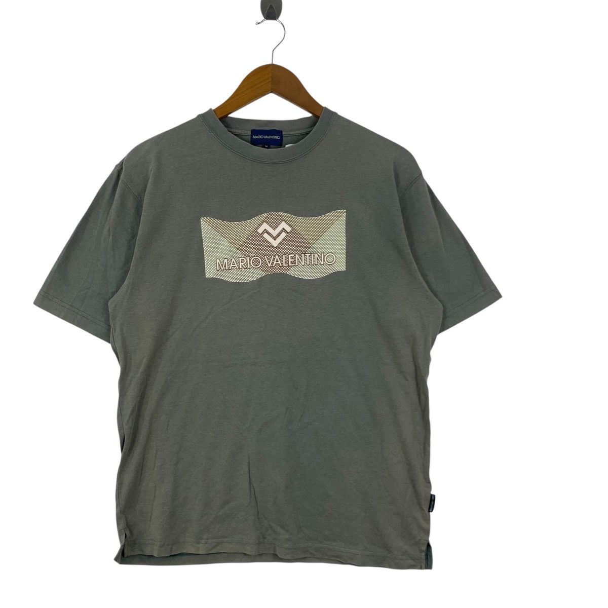 Other Vintage MARIO VALENTINO ITALY Center Box Logo Tee Shirt Top Size M / US 6-8 / IT 42-44 - 5 Thumbnail