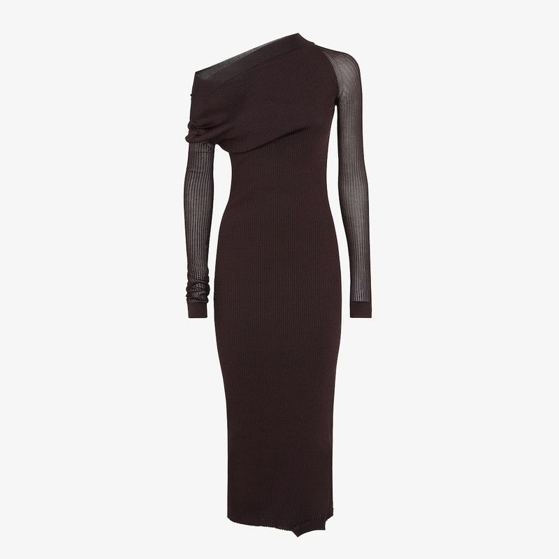 Fendi o1loc1c0426 Dress in Brown Size L / US 10 / IT 46 - 1 Thumbnail