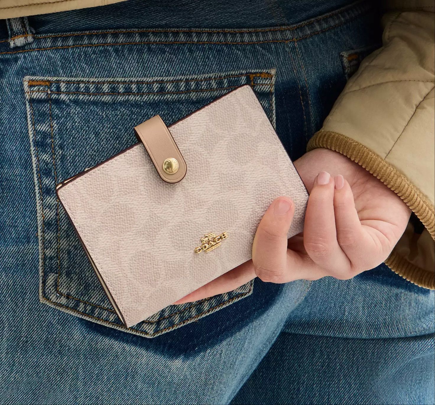 Coach 2 In 1 Wallet In Blocked Signature Canvas CBK54 Size ONE SIZE - 3 Thumbnail