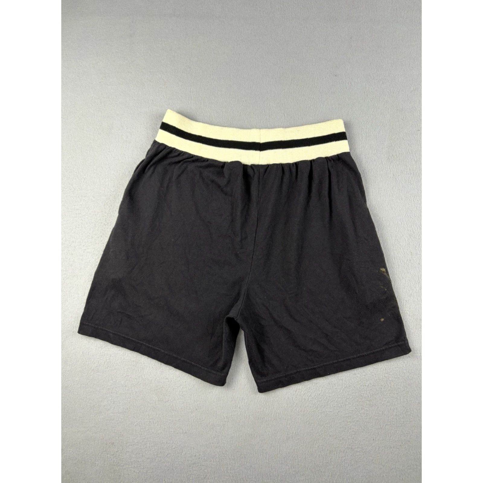 Vintage VINTAGE Gitano Shorts Unisex Adults M Black Cotton Classic Solid belt? (Note: Original lacks belt info; omitted) Size US 31 - 7 Thumbnail
