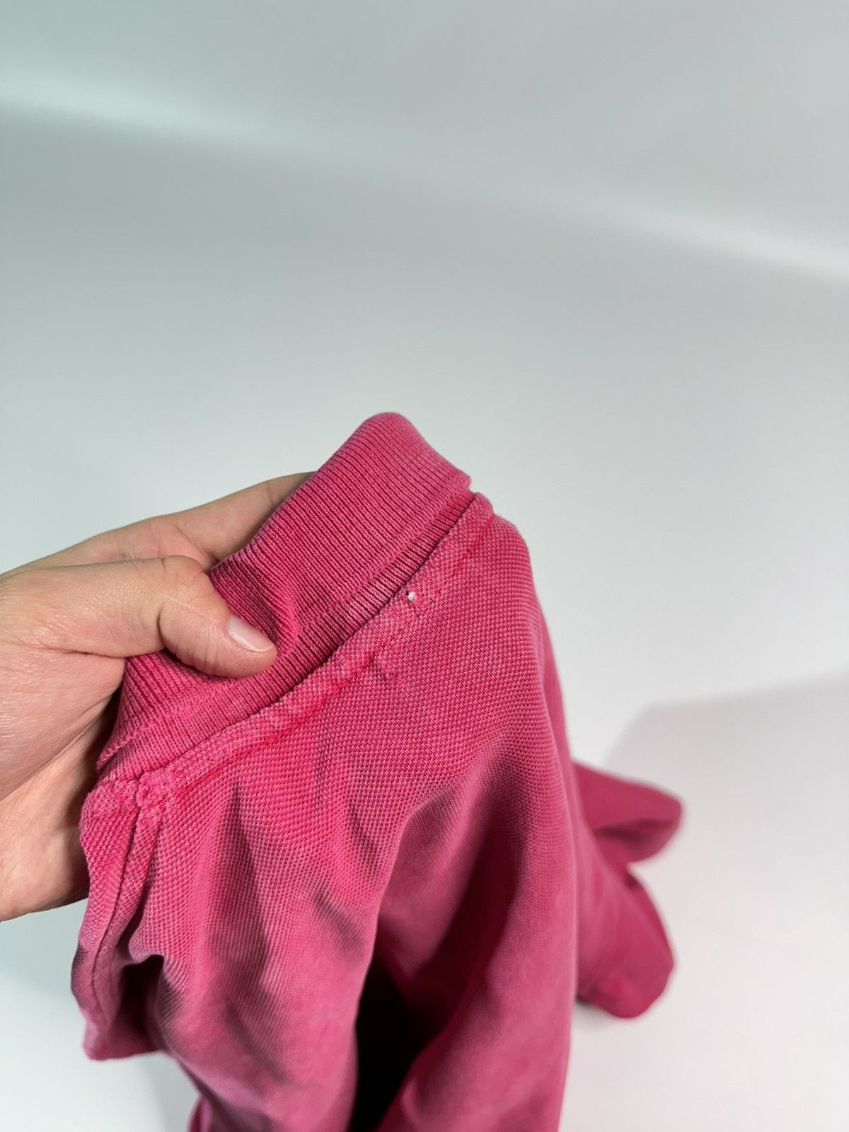 Nike × Vintage Vintage crazy pink Nike 90s distressed polo shirt washed Size US L / EU 52-54 / 3 - 9 Thumbnail