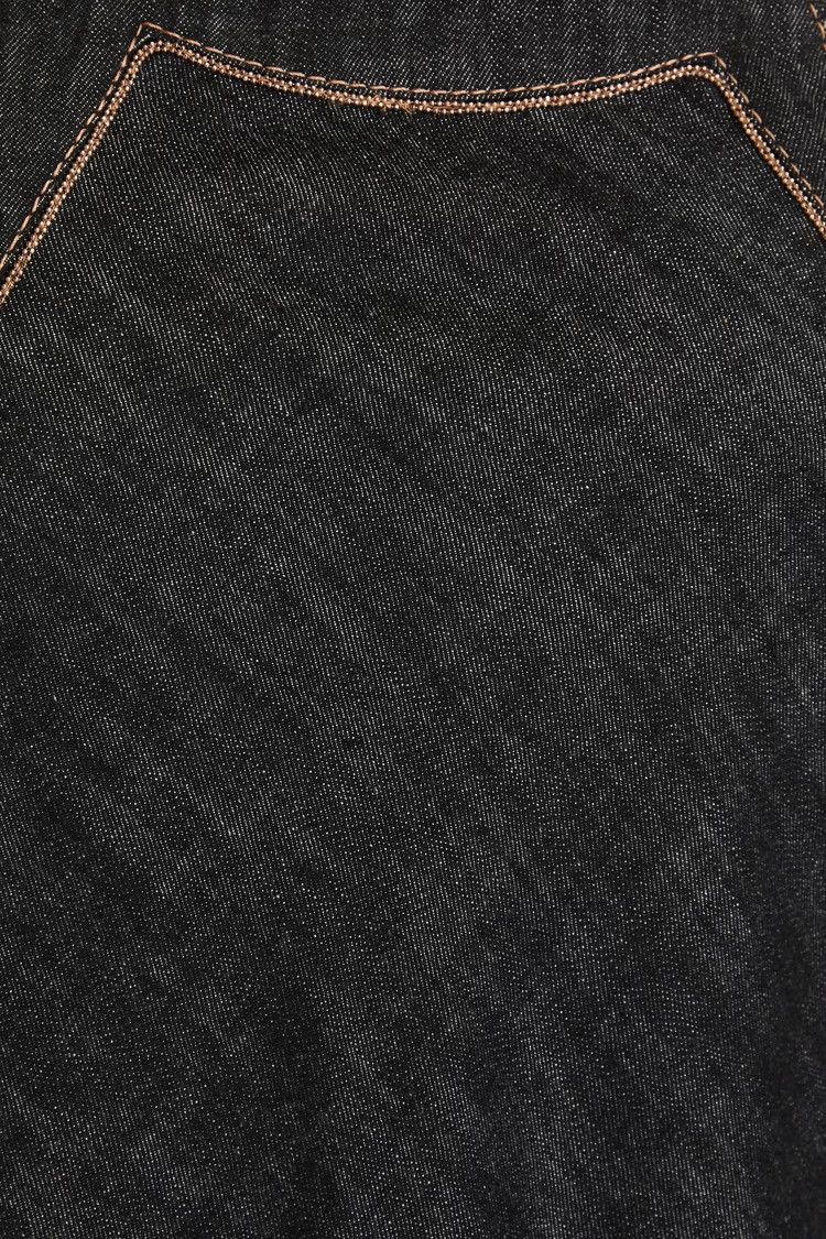 Brunello Cucinelli o1y0725 Denim Mini Dress in Black Size M / US 6-8 / IT 42-44 - 2 Thumbnail