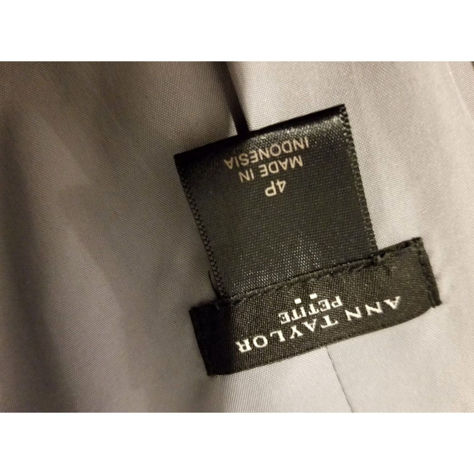 Ann Taylor VINTAGE Ann Taylor Sports Blazer 4P Petite Gray Cotton Womens 3-in-1 Jacket Size S / US 4 / IT 40 - 3 Thumbnail