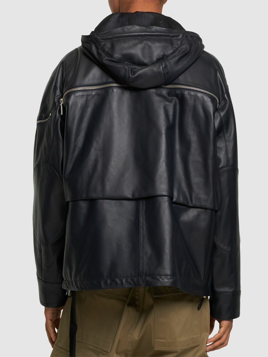 Off-White o1y0225 Logo Leather Jacket in Black Size US M / EU 48-50 / 2 - 5 Thumbnail