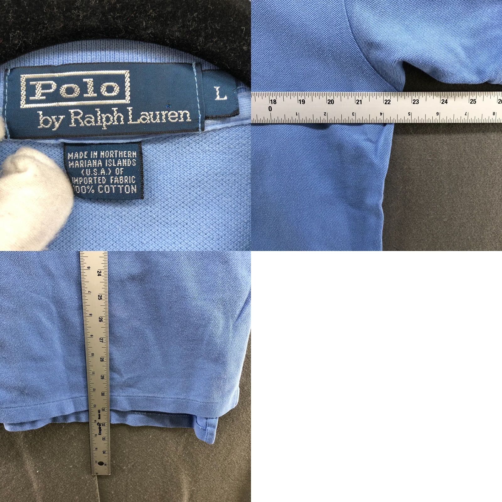 Polo Ralph Lauren VTG Polo Ralph Lauren Polo Shirt Mens L Light Blue Short Sleeve Pony Logo Cotton Polo Size US L / EU 52-54 / 3 - 8 Thumbnail
