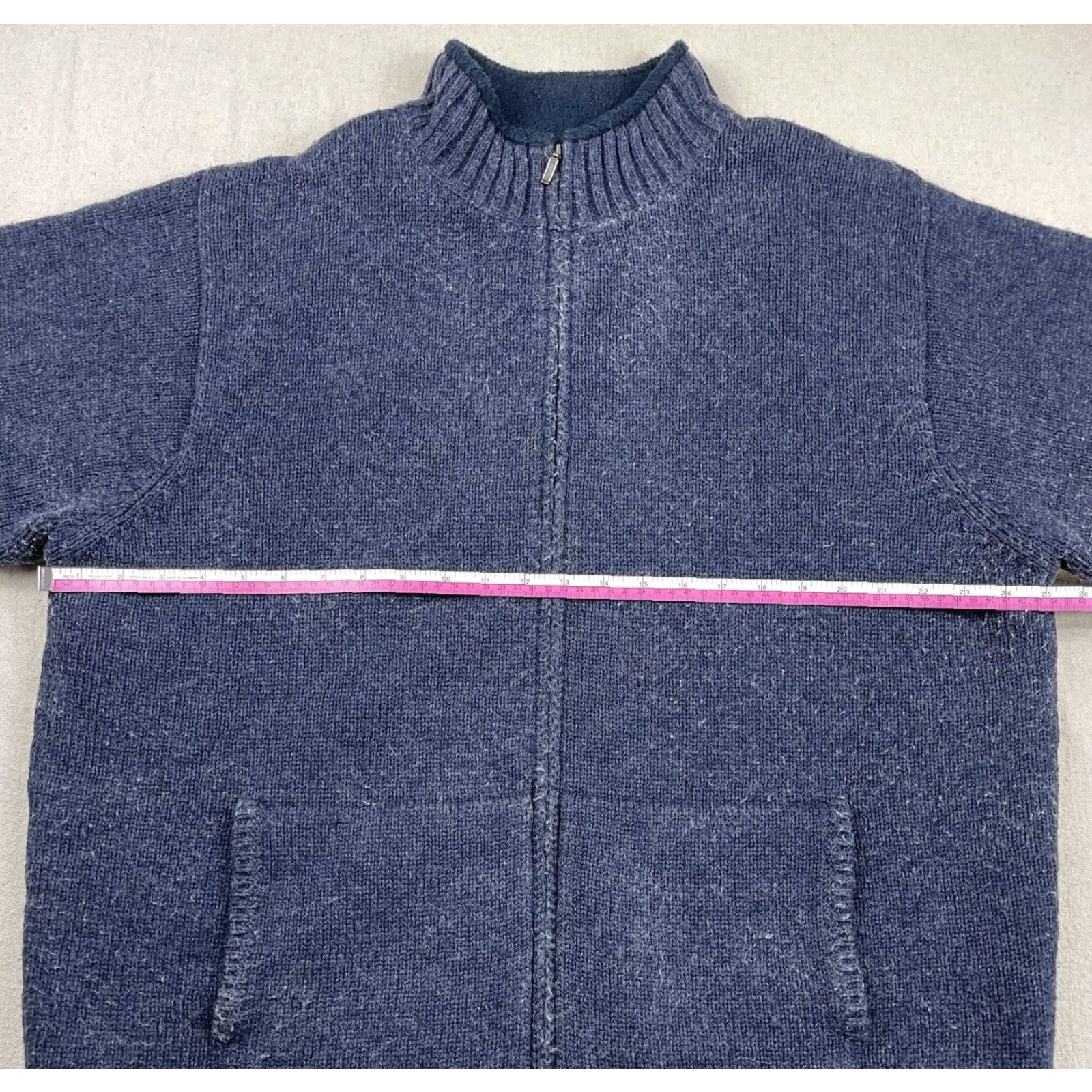 Vintage VINTAGE L.L. Bean Wool Sweater Jacket XL Mens Full Zip Blue Solid Outdoor Cardigan Size US XL / EU 56 / 4 - 5 Thumbnail