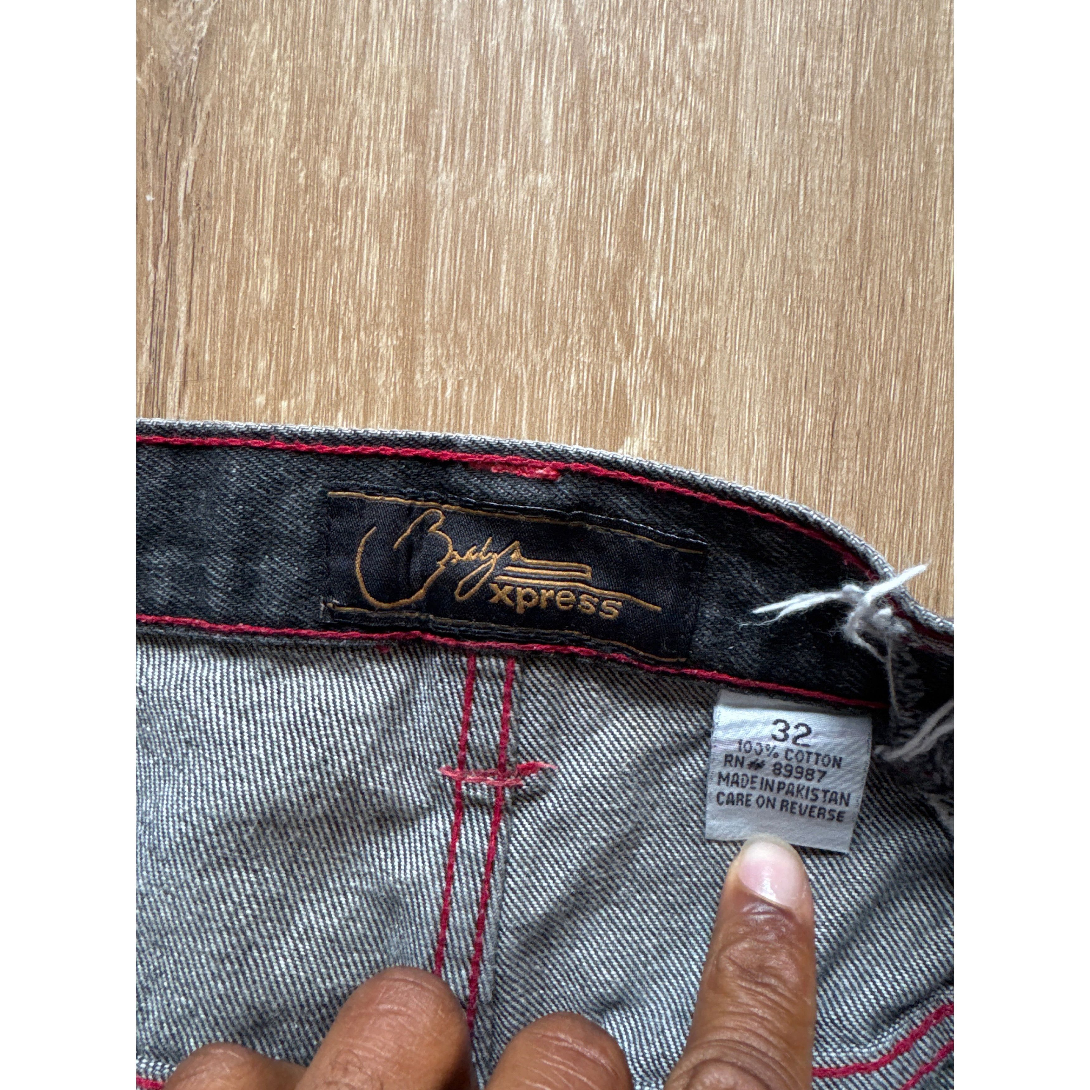 Vintage Vintage Y2K Baggy Faded Black Denim Jeans Size US 28 / EU 44 - 4 Thumbnail