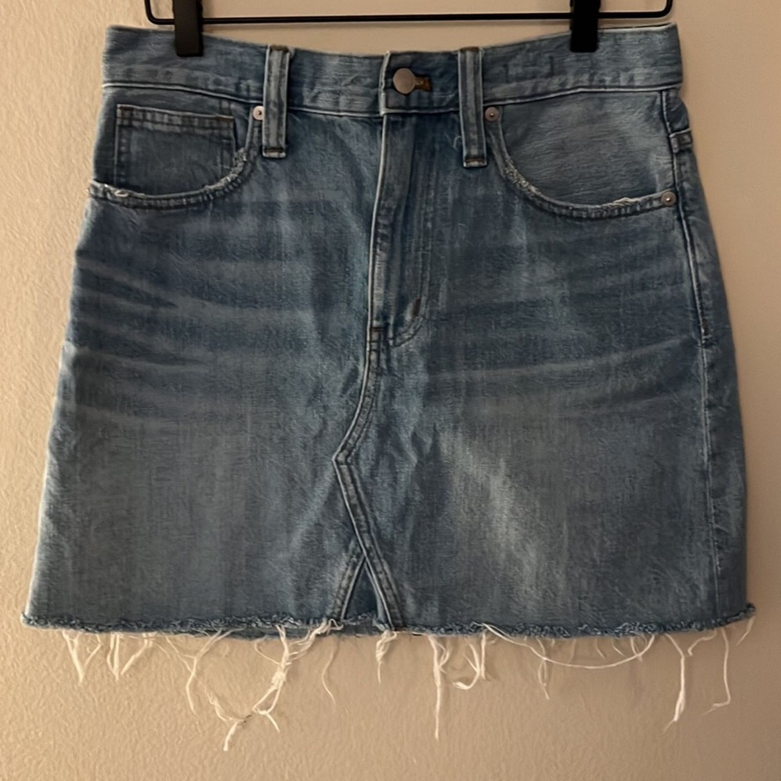 Madewell Madewell Rigid Denim A-Line Mini Skirt in Lovell Size 27 Size 27" / US 4 / IT 40 - 4 Thumbnail