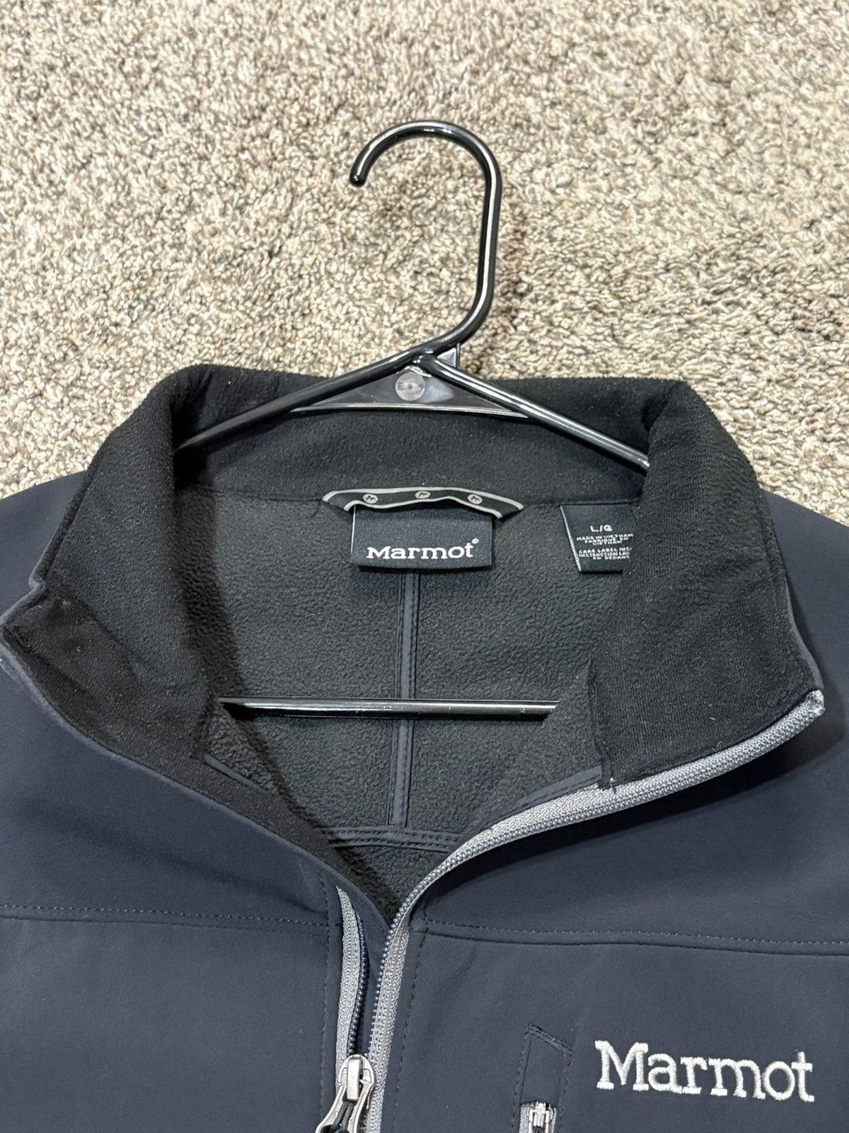 Marmot Marmot Jacket Mens L Black Softshell Full Zip Fleece Lined Size US L / EU 52-54 / 3 - 5 Thumbnail
