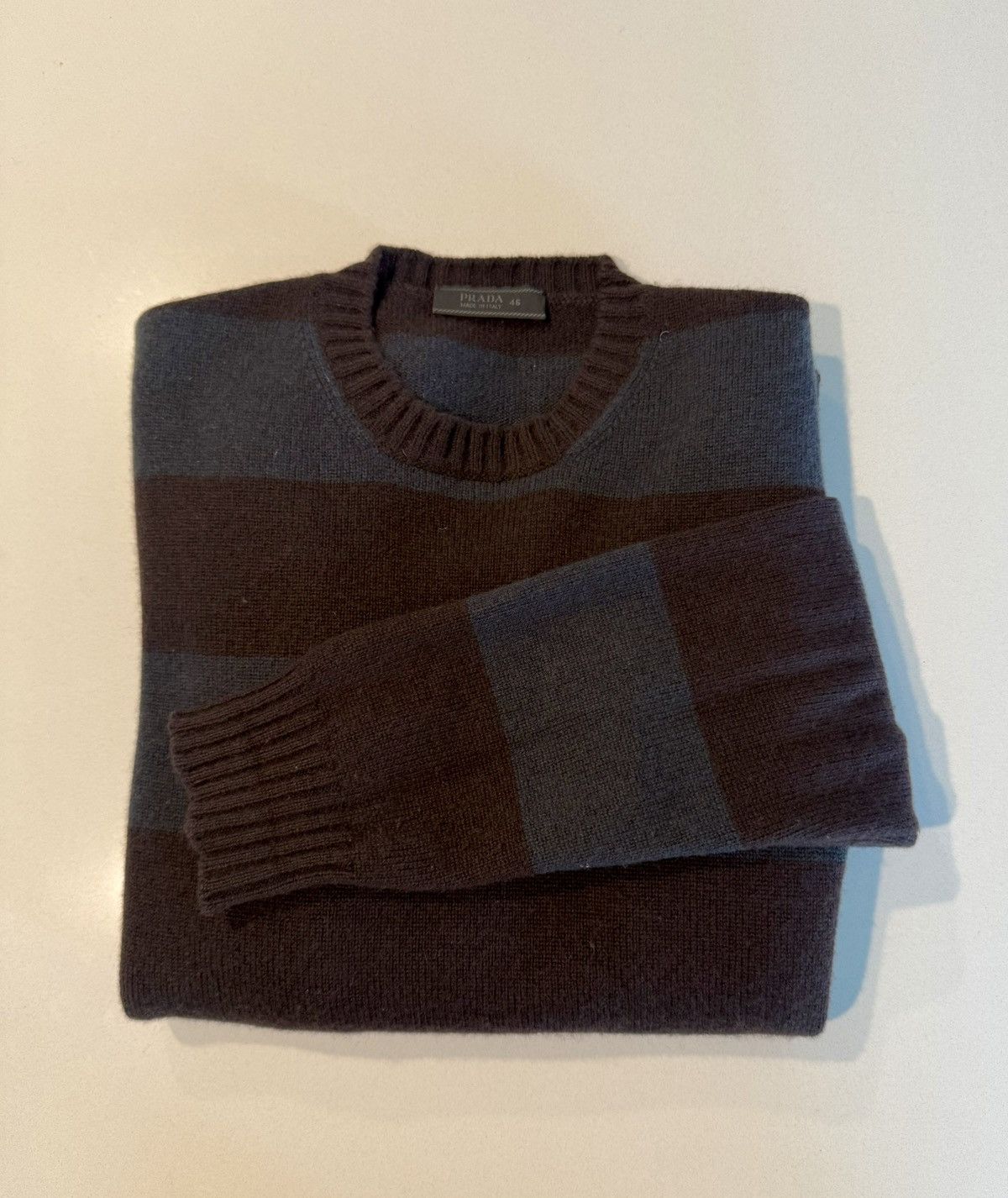 Prada Prada Cashmere Striped Crew Neck Sweater Size US S / EU 44-46 / 1 - 1 Thumbnail
