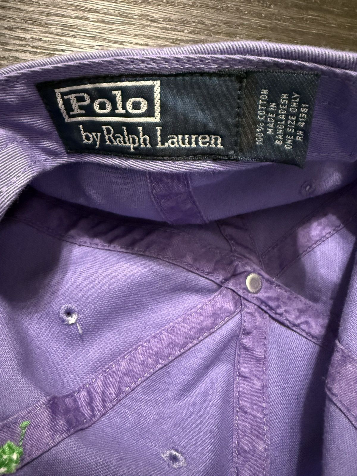 Polo Ralph Lauren Vintage Polo Ralph Lauren Purple Strapback Hat Size ONE SIZE - 4 Thumbnail