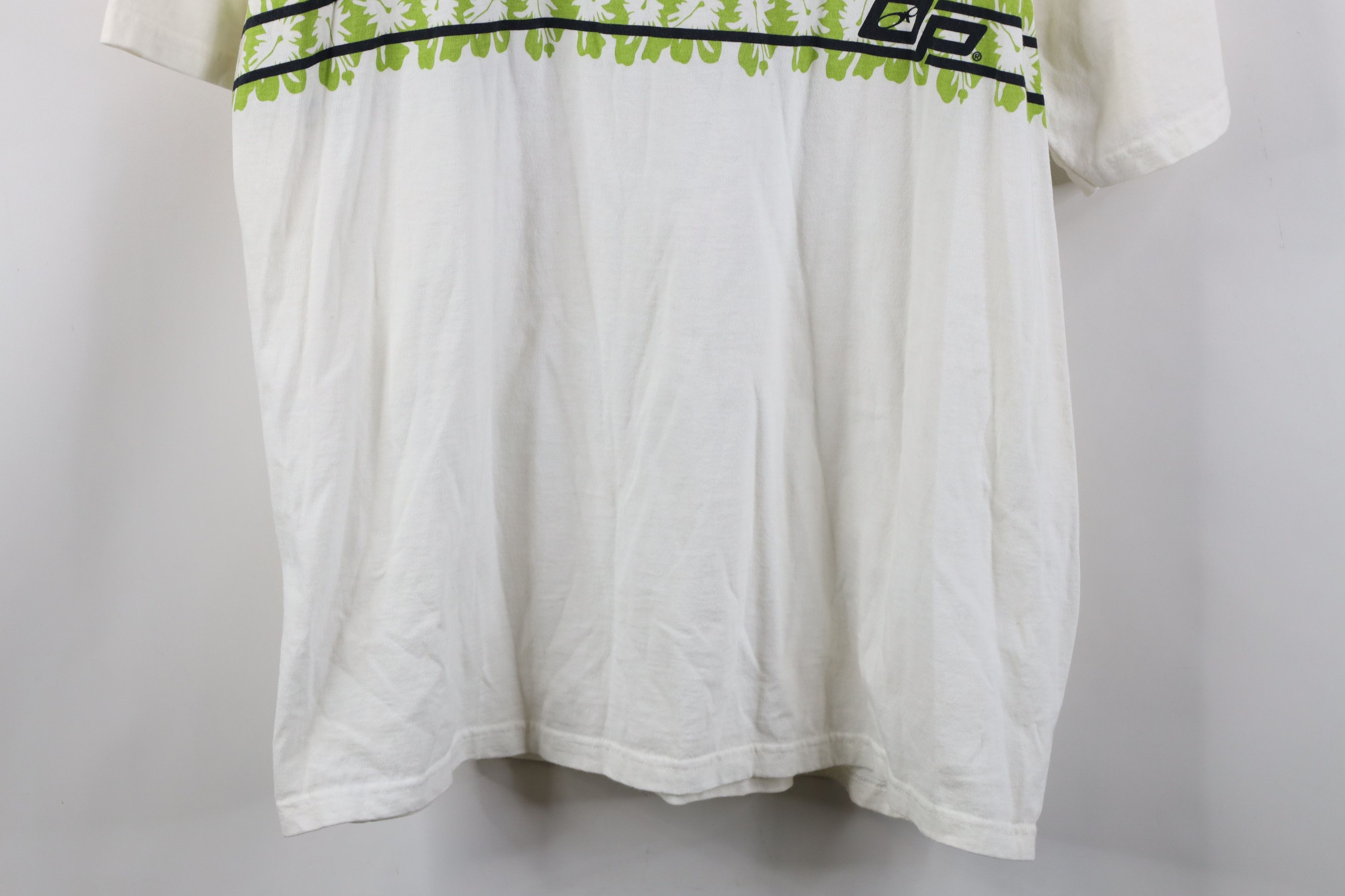 Ocean Pacific Vintage 90s Ocean Pacific OP Flower Surfing T-Shirt White Size US XL / EU 56 / 4 - 3 Thumbnail