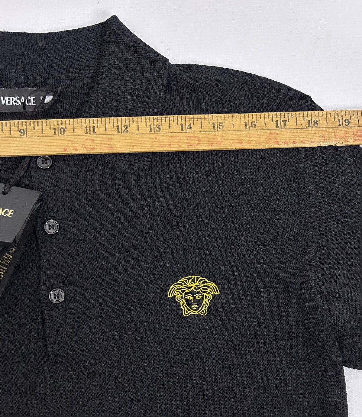 Versace Authentic Versace Knit Polo Black Gold Medusa IT44 S - NWT Size US S / EU 44-46 / 1 - 8 Thumbnail