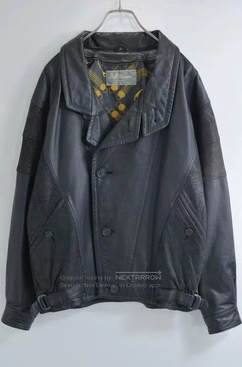 Vintage 80s 90s Vintage Bell Maxim Leather Jacket. Size US M / EU 48-50 / 2 - 2 Thumbnail