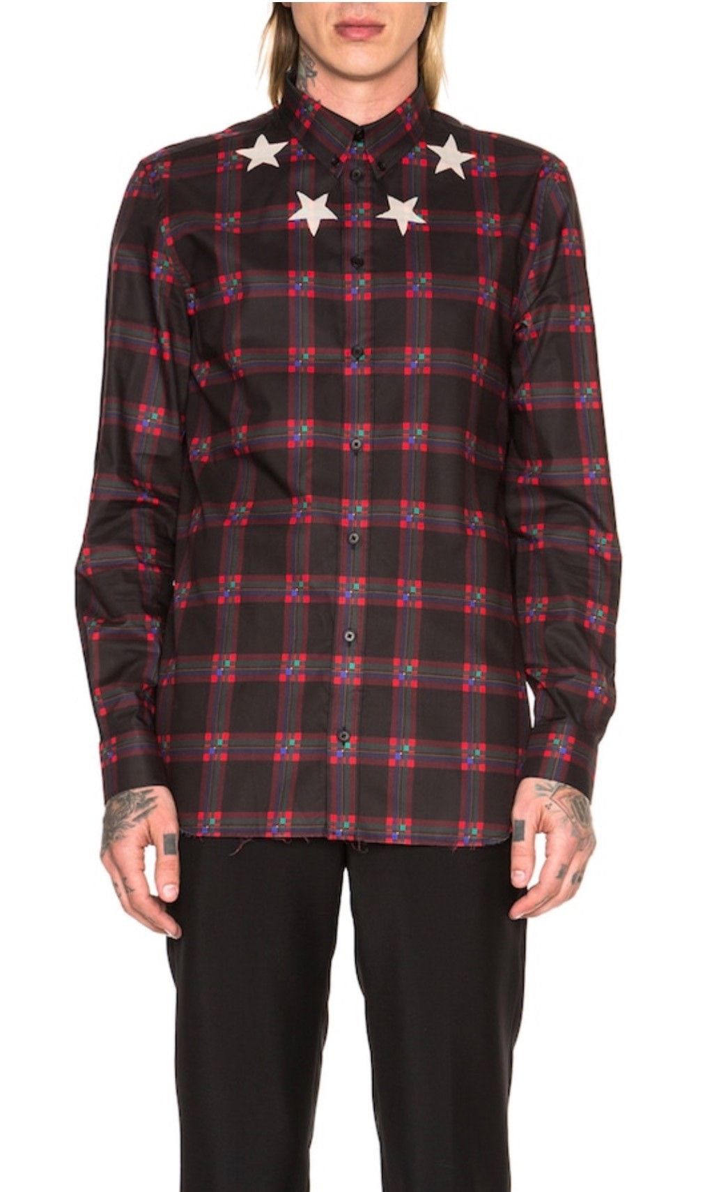 Givenchy Givenchy GVC Classic Star Plaid Shirt Size US M / EU 48-50 / 2 - 1 Thumbnail