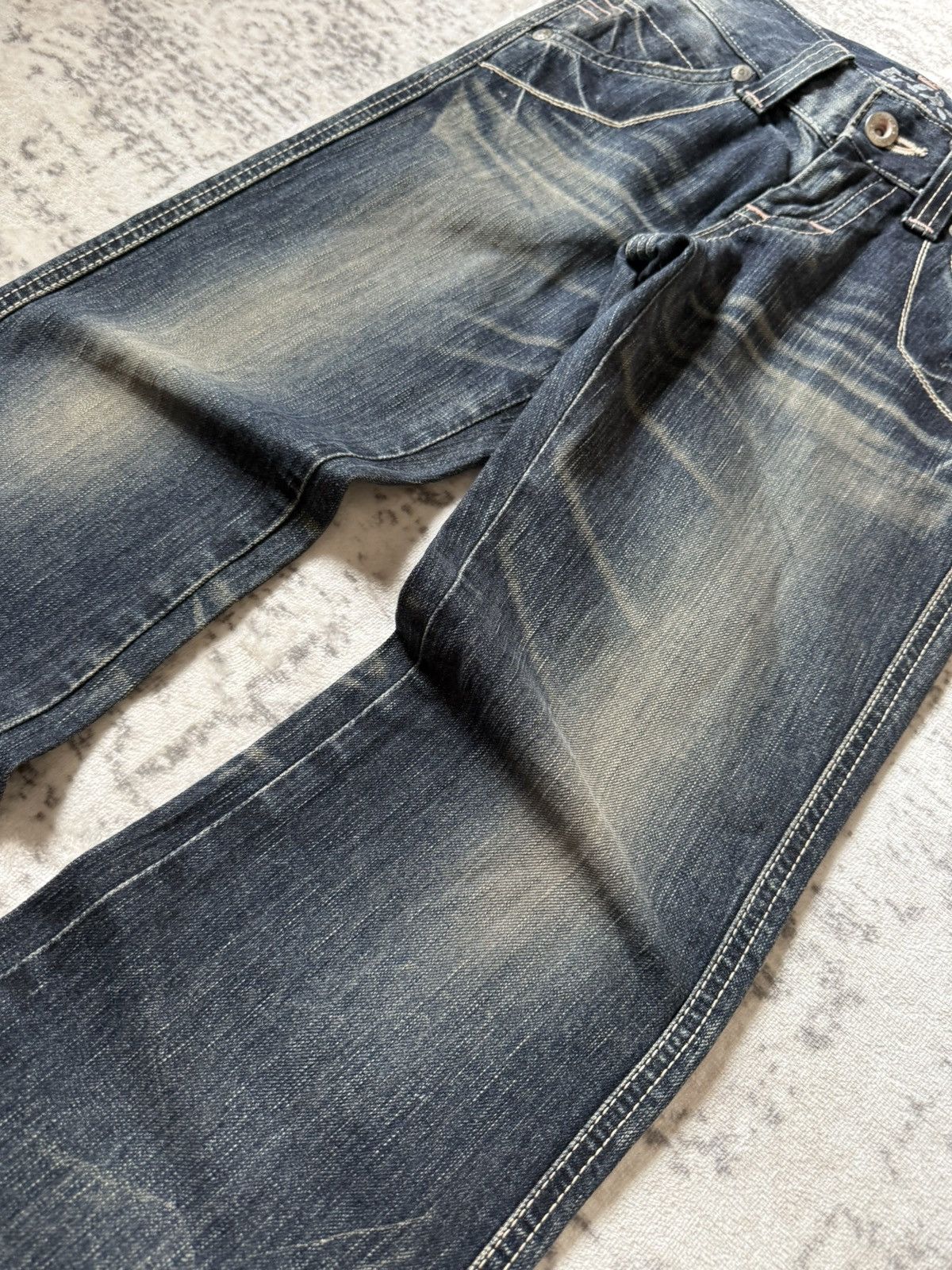 Le Grande Bleu (L.G.B.) Edwin 503 Japan Muddy Wash Flared Jeans Size US 28 / EU 44 - 5 Thumbnail