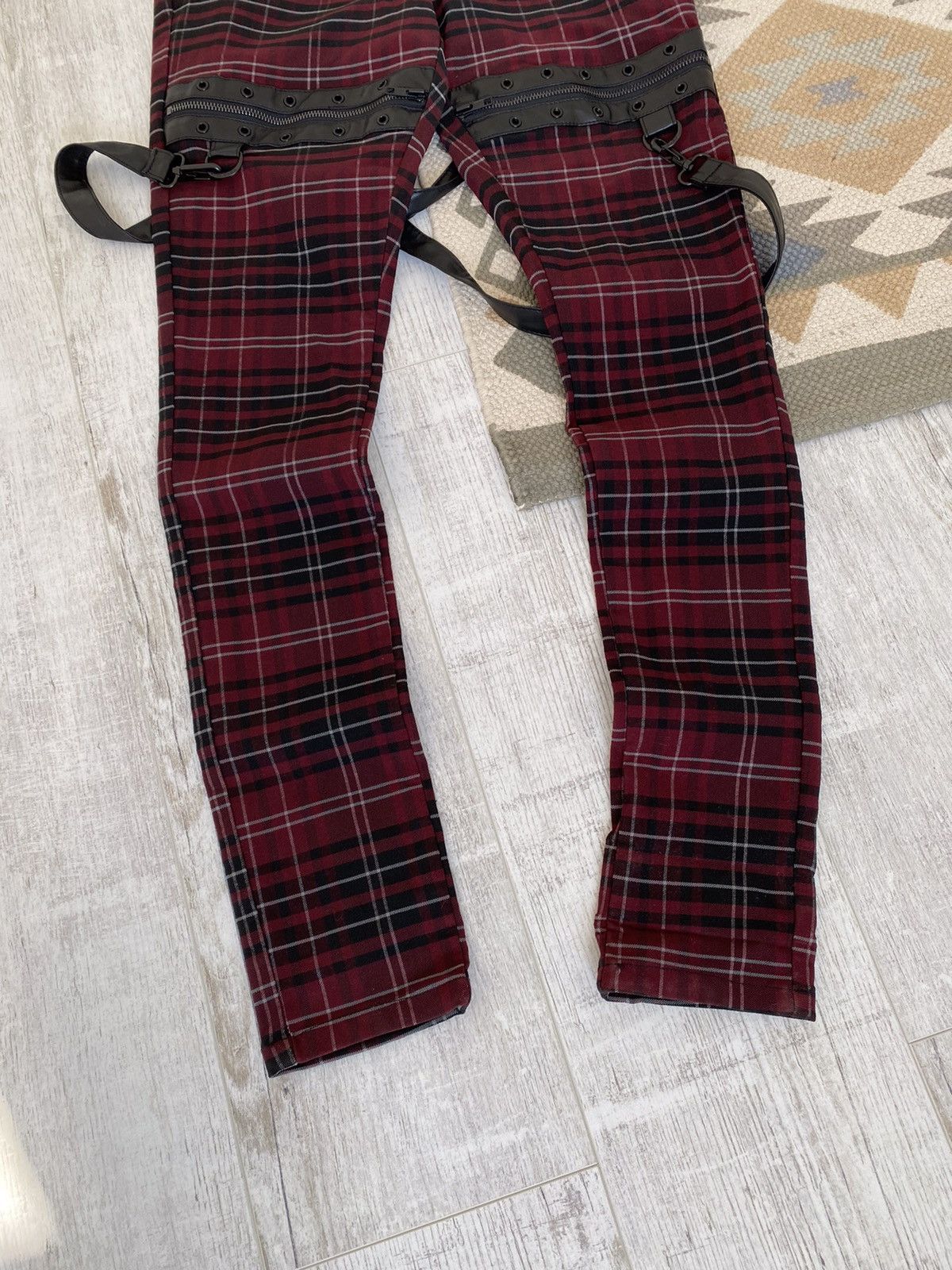 Killstar Killstar Womens Slim Emo Striped Check Pants Trousers Size 28" / US 6 / IT 42 - 5 Thumbnail