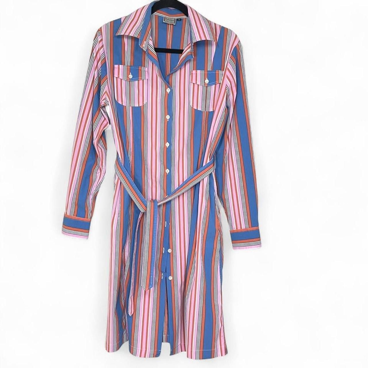 Other Eclettica Milano Vintage 90s Striped Cotton Midi Size M / US 6-8 / IT 42-44 - 1 Thumbnail