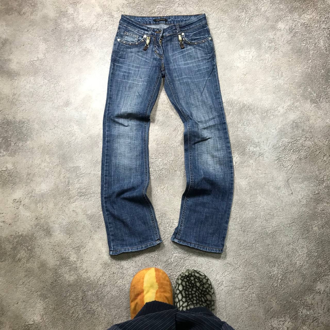 Vintage Vintage Roberto Cavalli Distressed Flared Jeans Y2K Slim 26 Size 26" / US 2 / IT 38 - 1 Thumbnail
