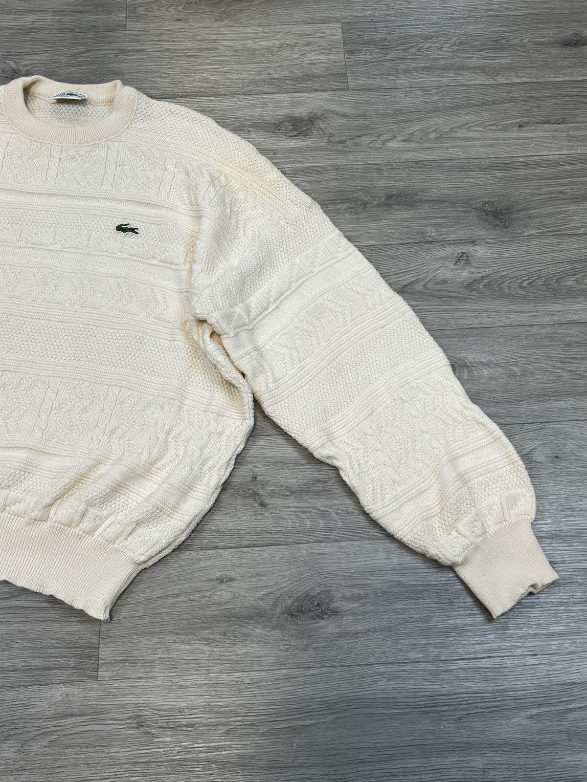 Lacoste Vintage 90s Lacoste Wool acryl Knit yellow Sweater Size US XL / EU 56 / 4 - 3 Thumbnail