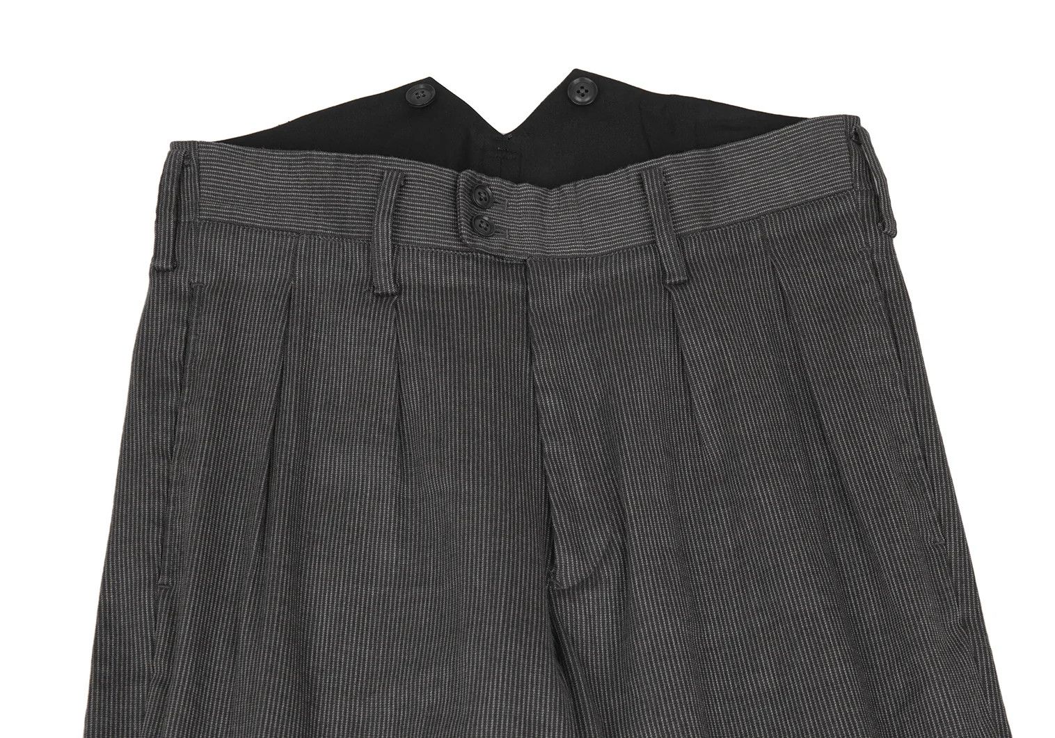 Yohji Yamamoto Yohji Yamamoto Linen Blend Stripe Trousers Gray Size US 32 / EU 48 - 2 Thumbnail