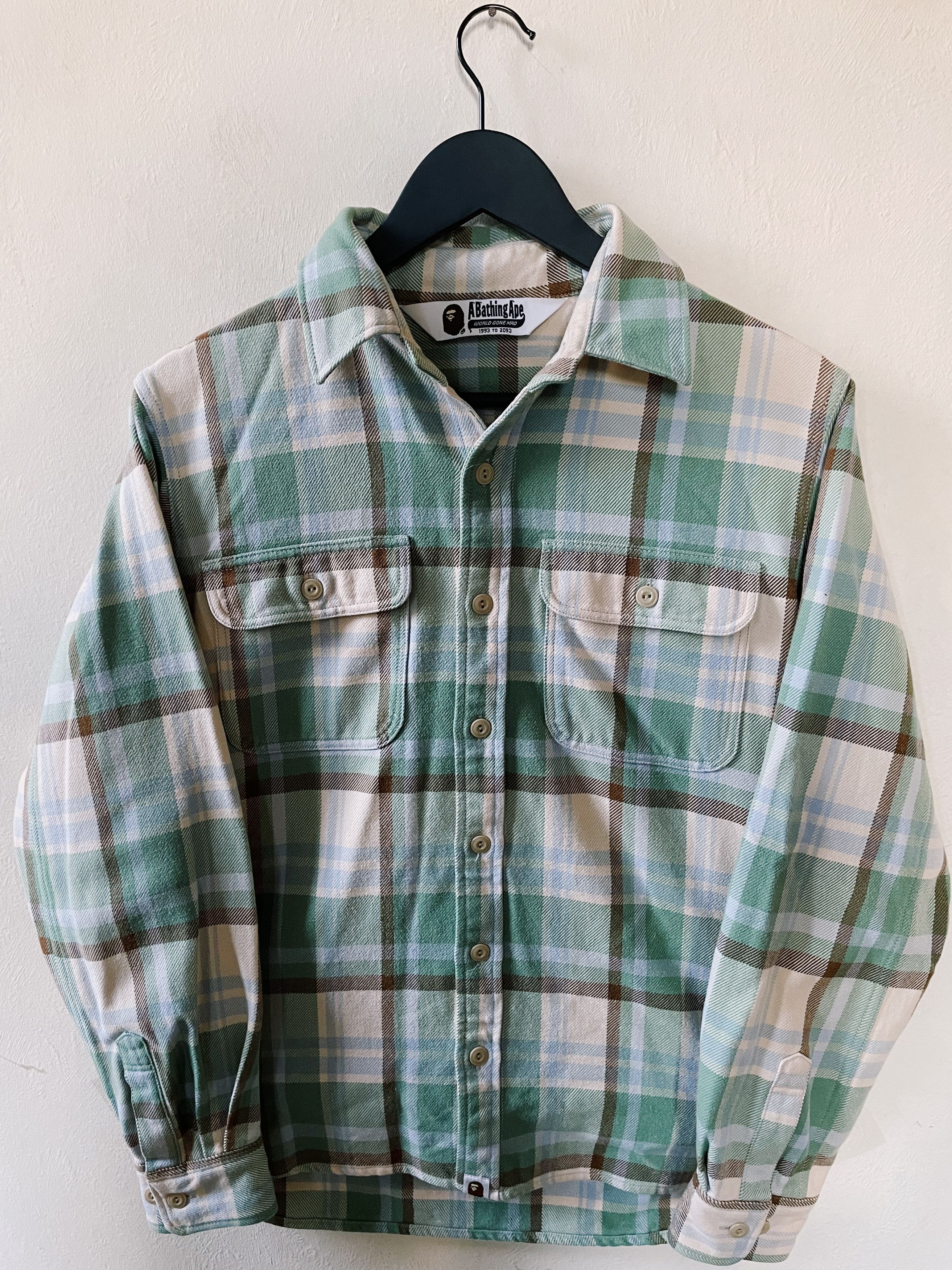Bape Bape A Bathing Ape Check Plaid Flannel Shirt Size US M / EU 48-50 / 2 - 1 Thumbnail