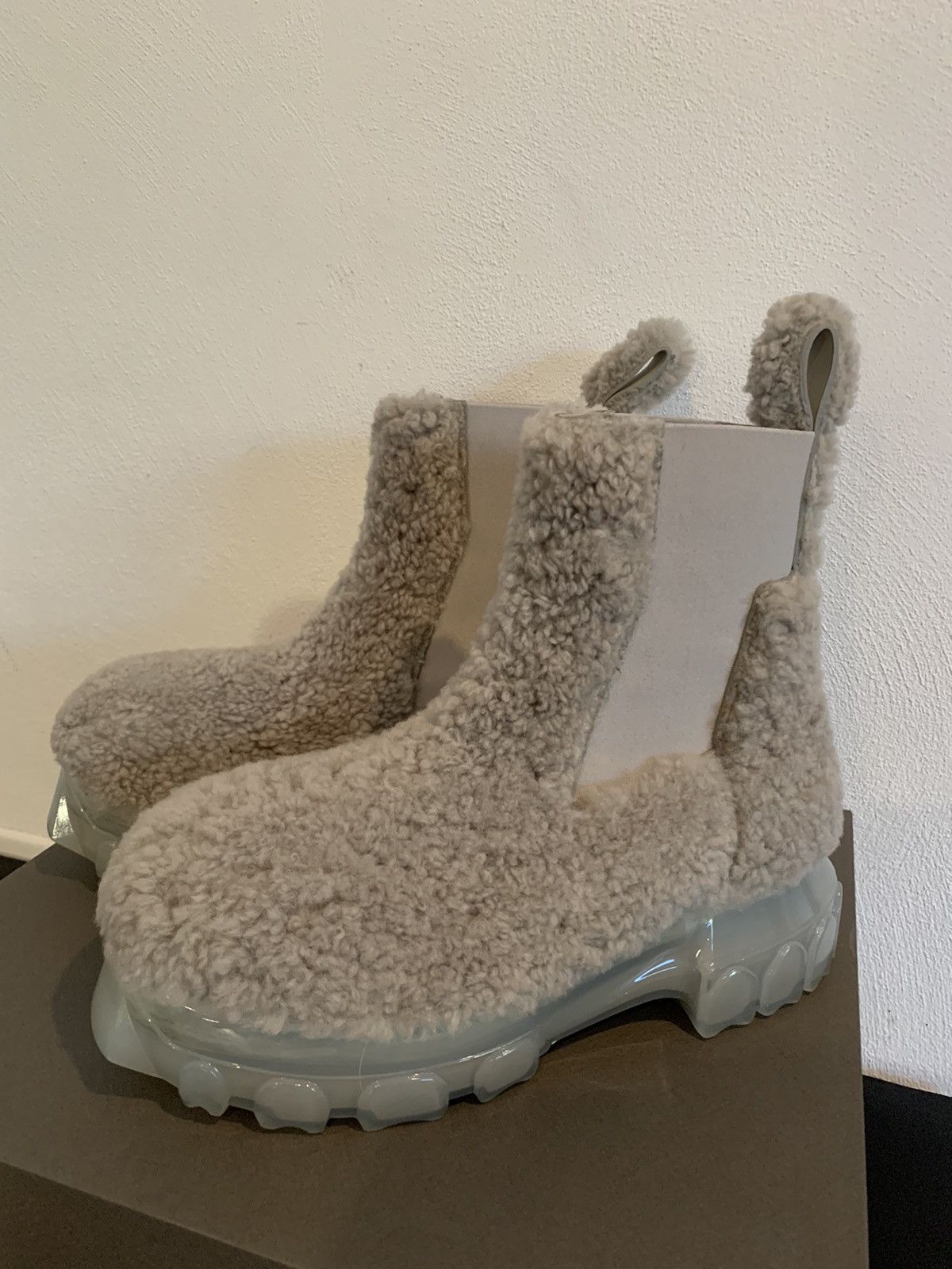 Rick Owens Gray Beatle Bozo Tractor Boots Size US 9 / IT 39 - 8 Thumbnail