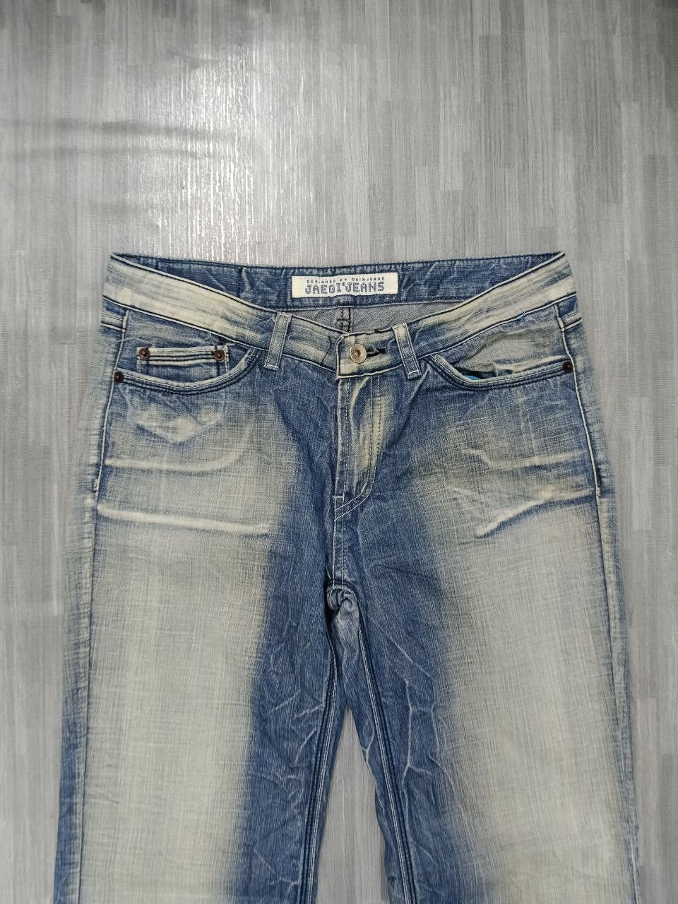 Japanese Brand 🔥INSANE 90s FLARE SICK JAEGI DENIM PANTS Size US 29 - 4 Thumbnail