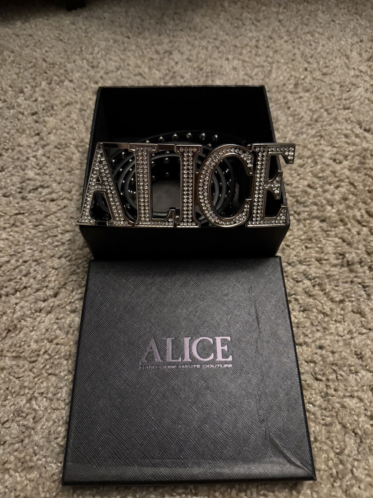 Alice Hollywood Alice Hollywood Blistered Chopper Belt Black