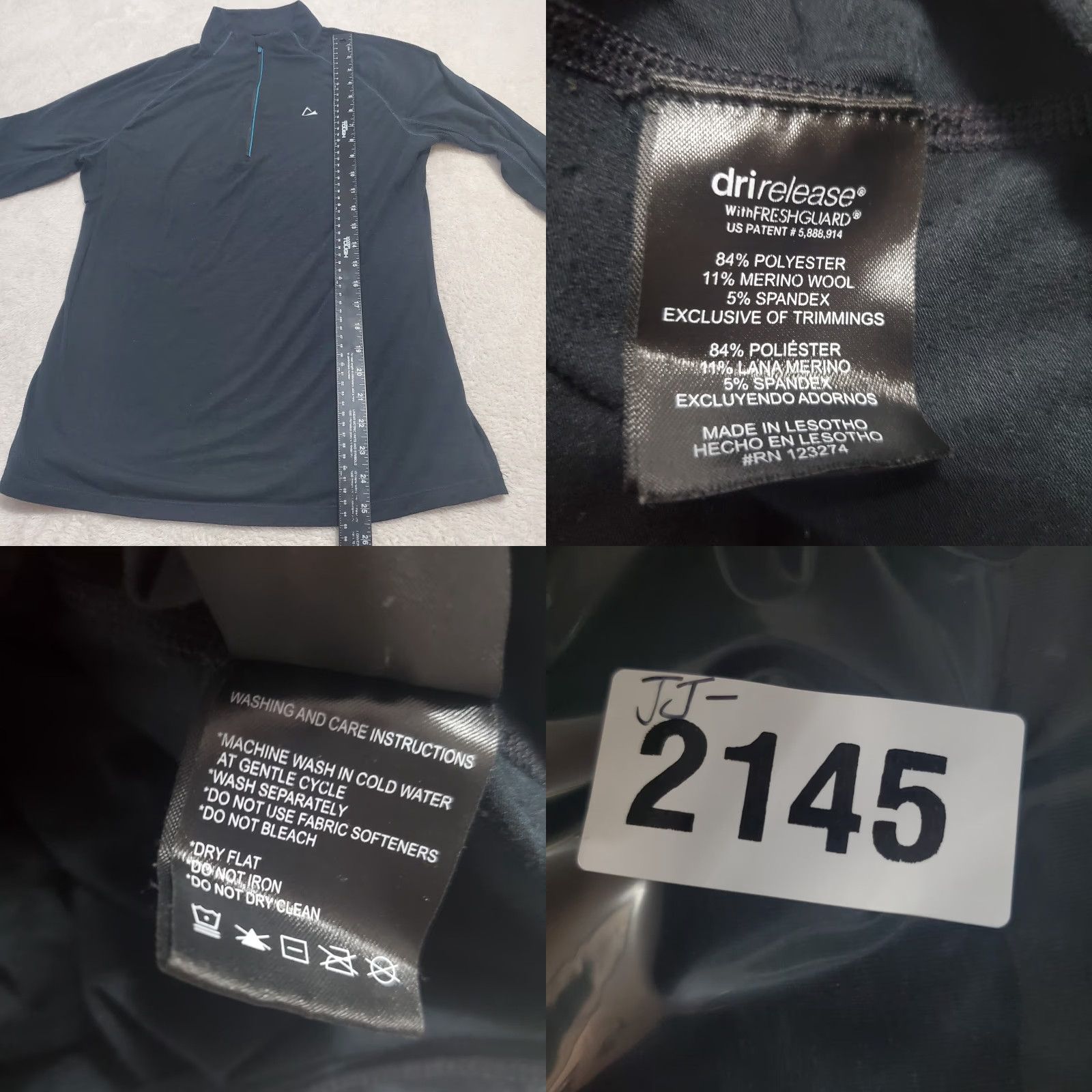 Vintage VINTAGE not applicable; Paradox Merino Blend Womens Base Layer Black 1/4 Zip Pullover DriRelease Top XL Size XL / US 12-14 / IT 48-50 - 8 Thumbnail