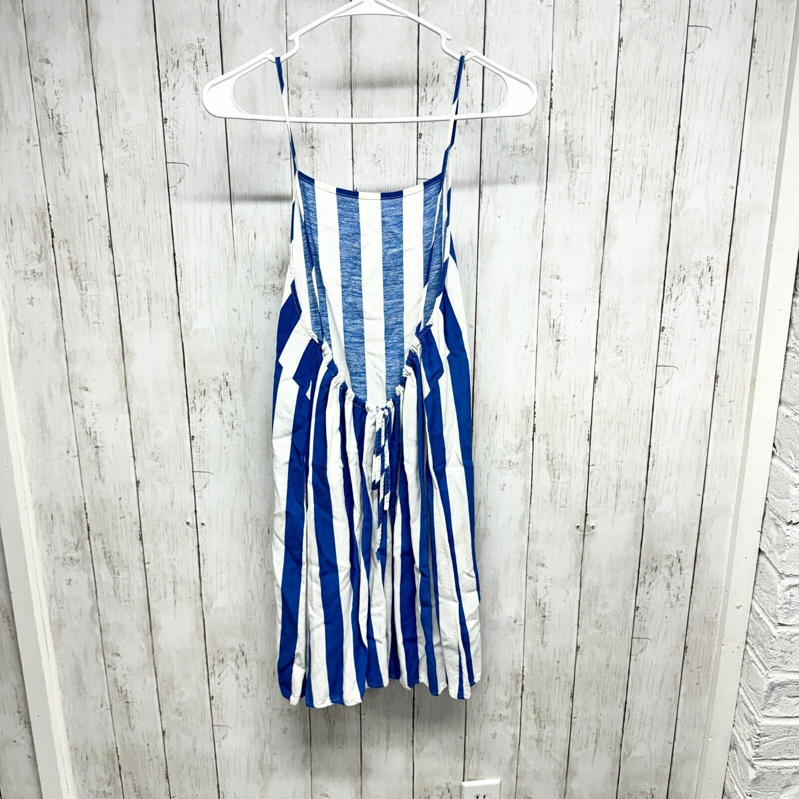 Asos ASOS Dress Sz 8 Curve Blue Striped Midi Tiered Sleeveless Size M / US 6-8 / IT 42-44 - 4 Thumbnail