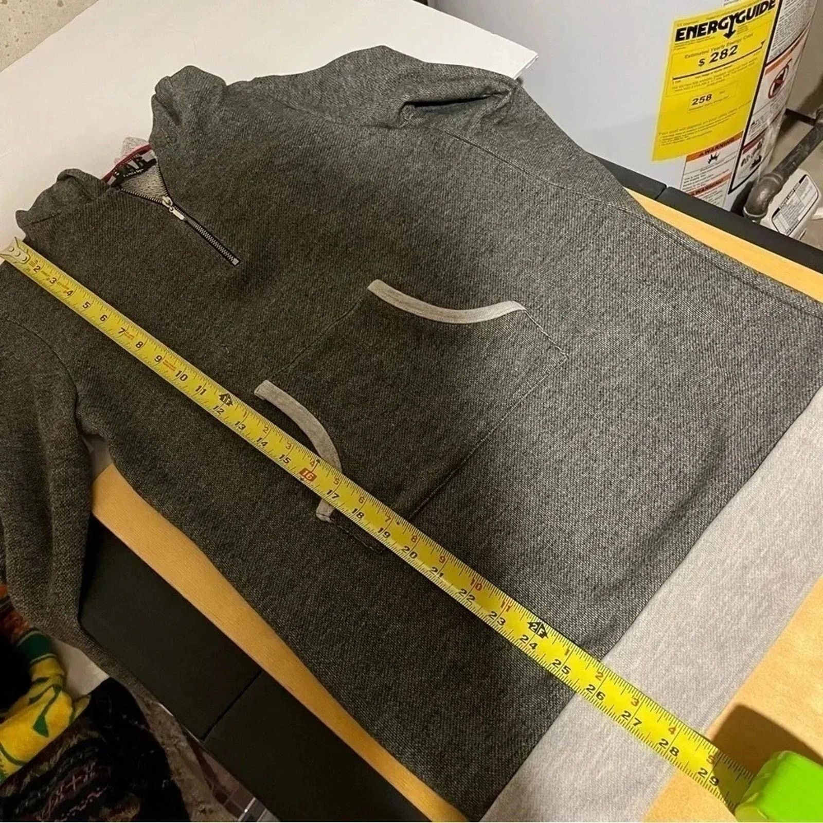 Other Bar By Melir Kazan Grey Quarter Zip Hooded Sweatshirt Size S Size S / US 4 / IT 40 - 7 Thumbnail