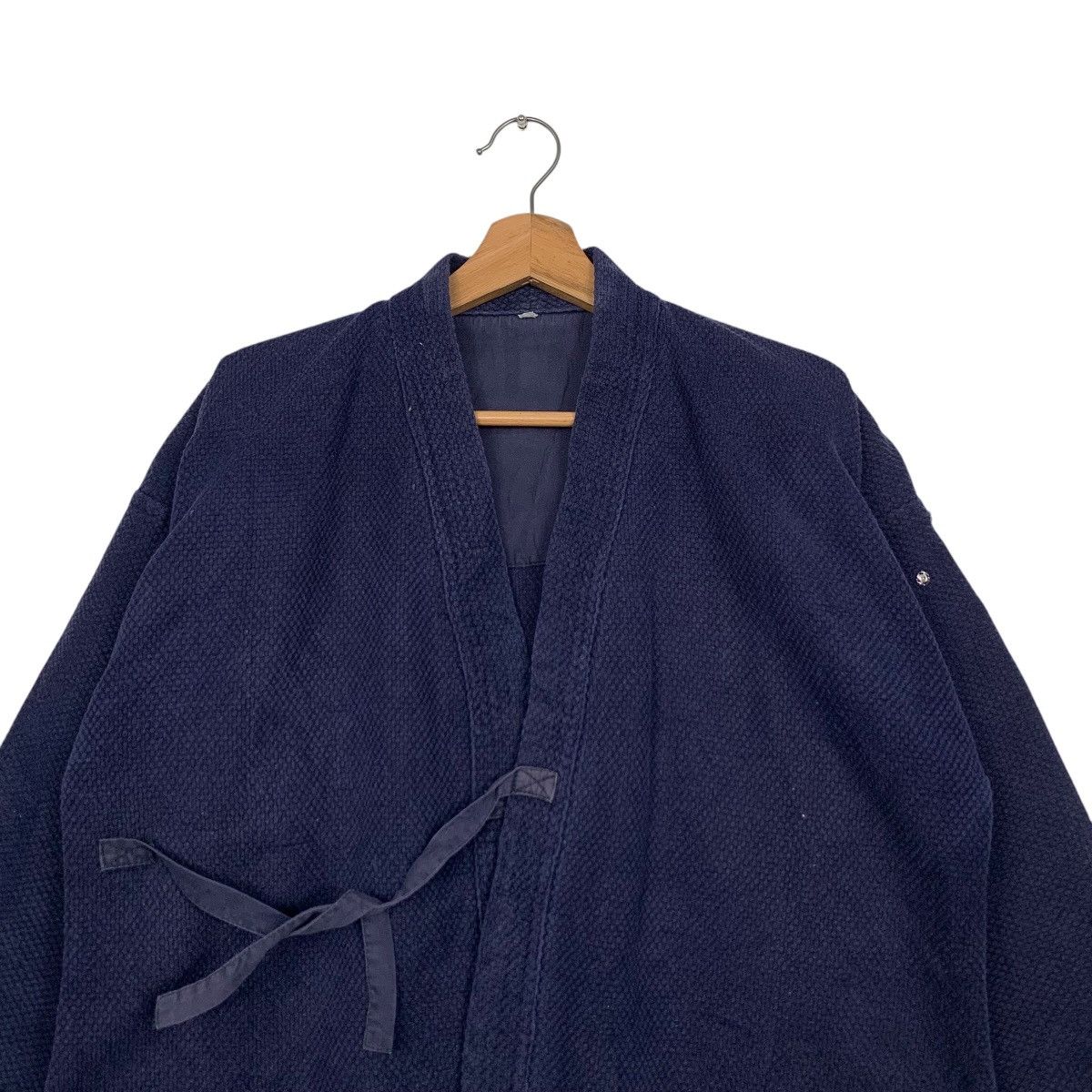 Vintage Indigo Sashiko Thick Weave Kimono Hanten Jacket #2790-C126 Size US L / EU 52-54 / 3 - 2 Thumbnail