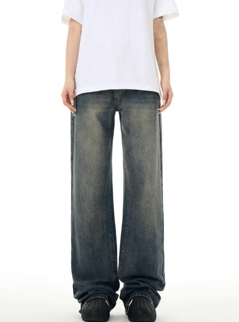 Japanese Brand × Jean American retro washed distressed high waist wide leg jeans Size US 32 / EU 48 - 4 Thumbnail