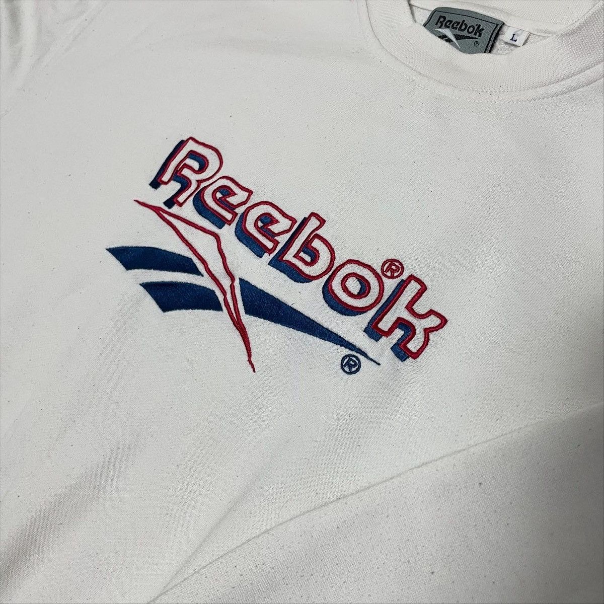 Reebok Vintage Reebok Sweatshirt big logo crew neck 90s Size US L / EU 52-54 / 3 - 4 Thumbnail