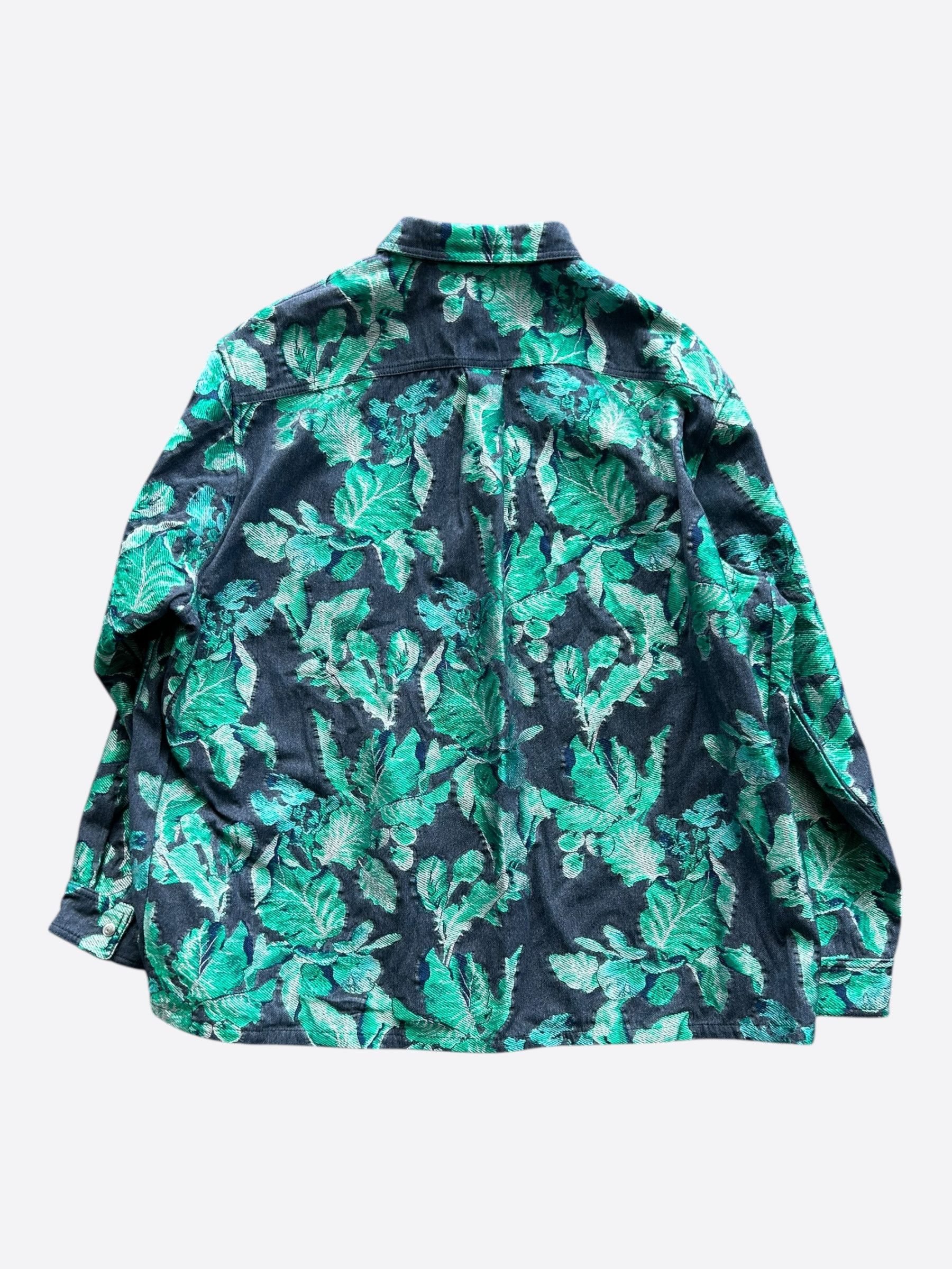 Dior Dior Denim Tears Blue & Green Leaf Button Up Shirt Size US XXL / EU 58 / 5 - 2 Thumbnail