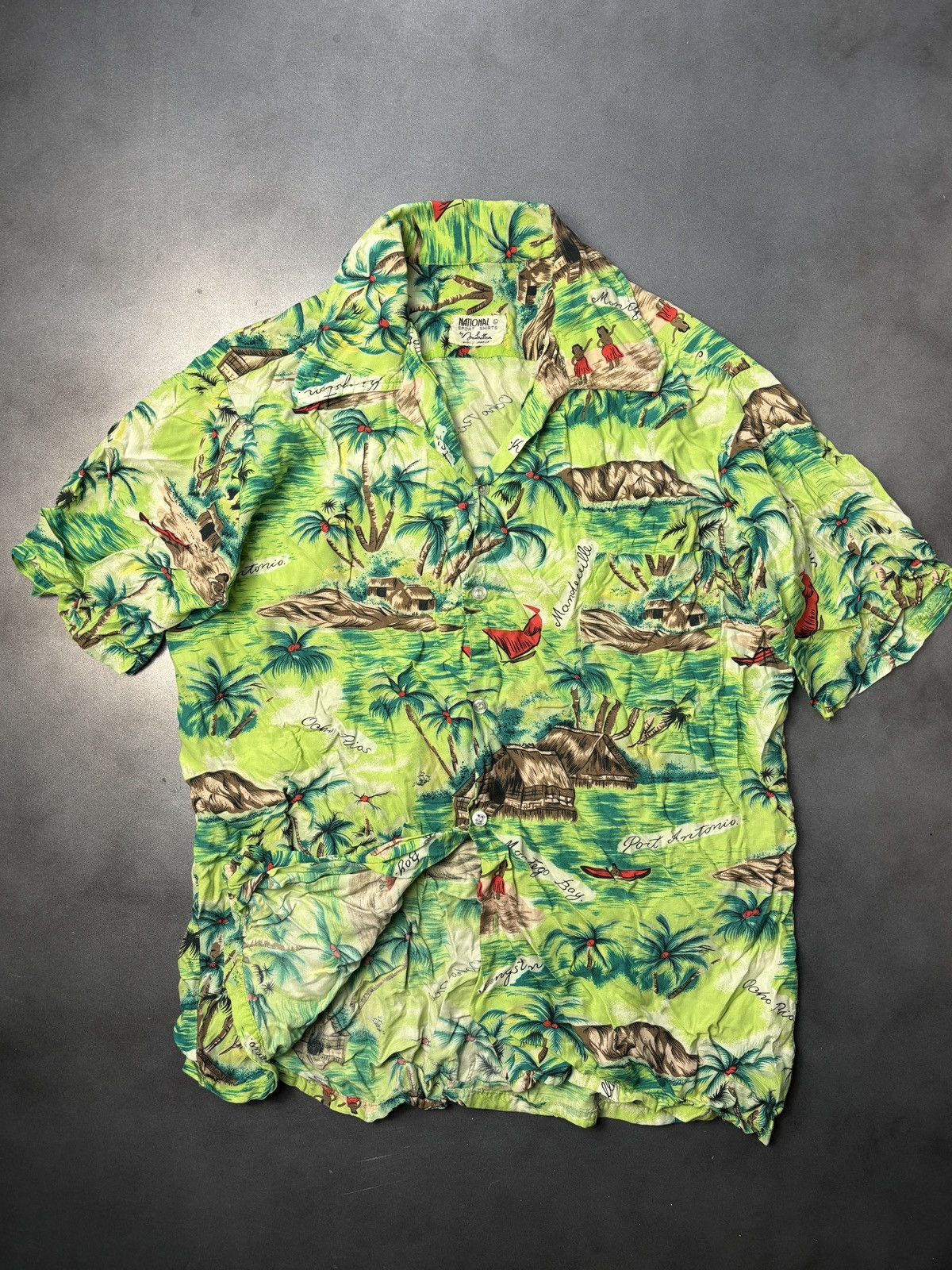 Vintage True Vintage Hawaiian Shirt ALP 1960s Polo Short Sleeve 60s Size US S / EU 44-46 / 1 - 8 Thumbnail