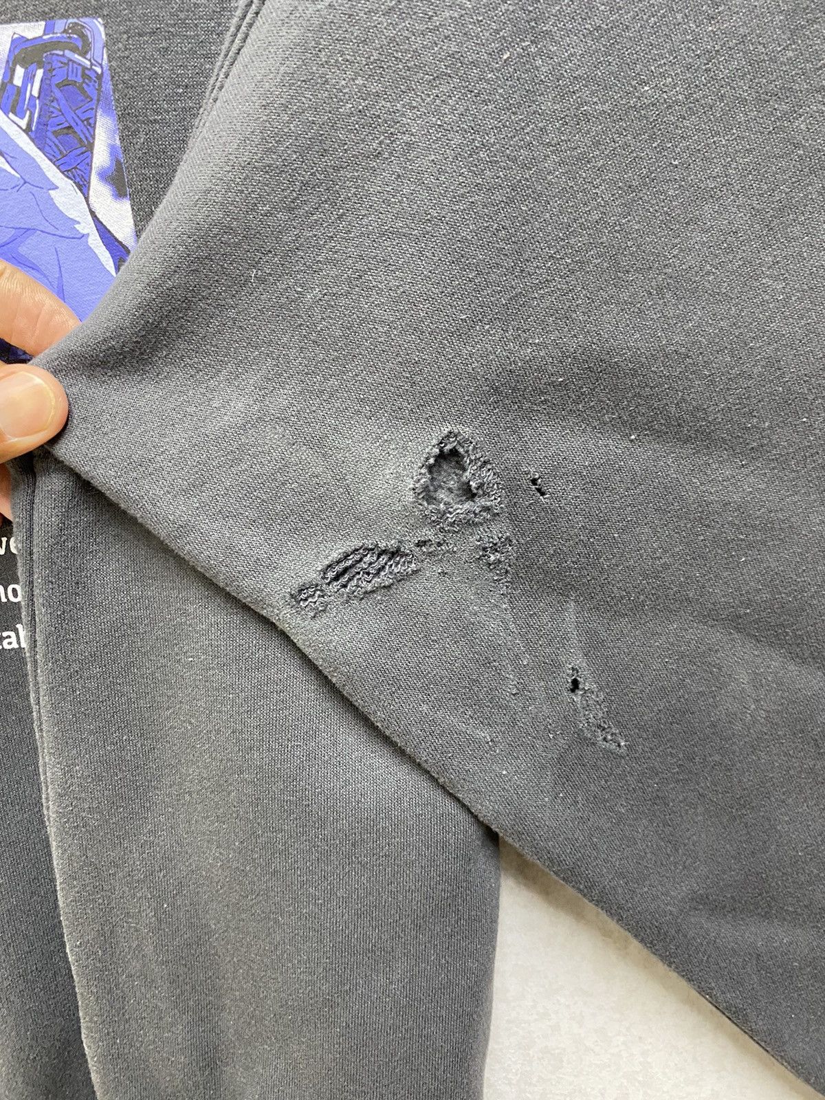 Anime Cartoon Demon Slayer Distressed Sweatshirt Pullover Size XL Size US XL / EU 56 / 4 - 7 Thumbnail