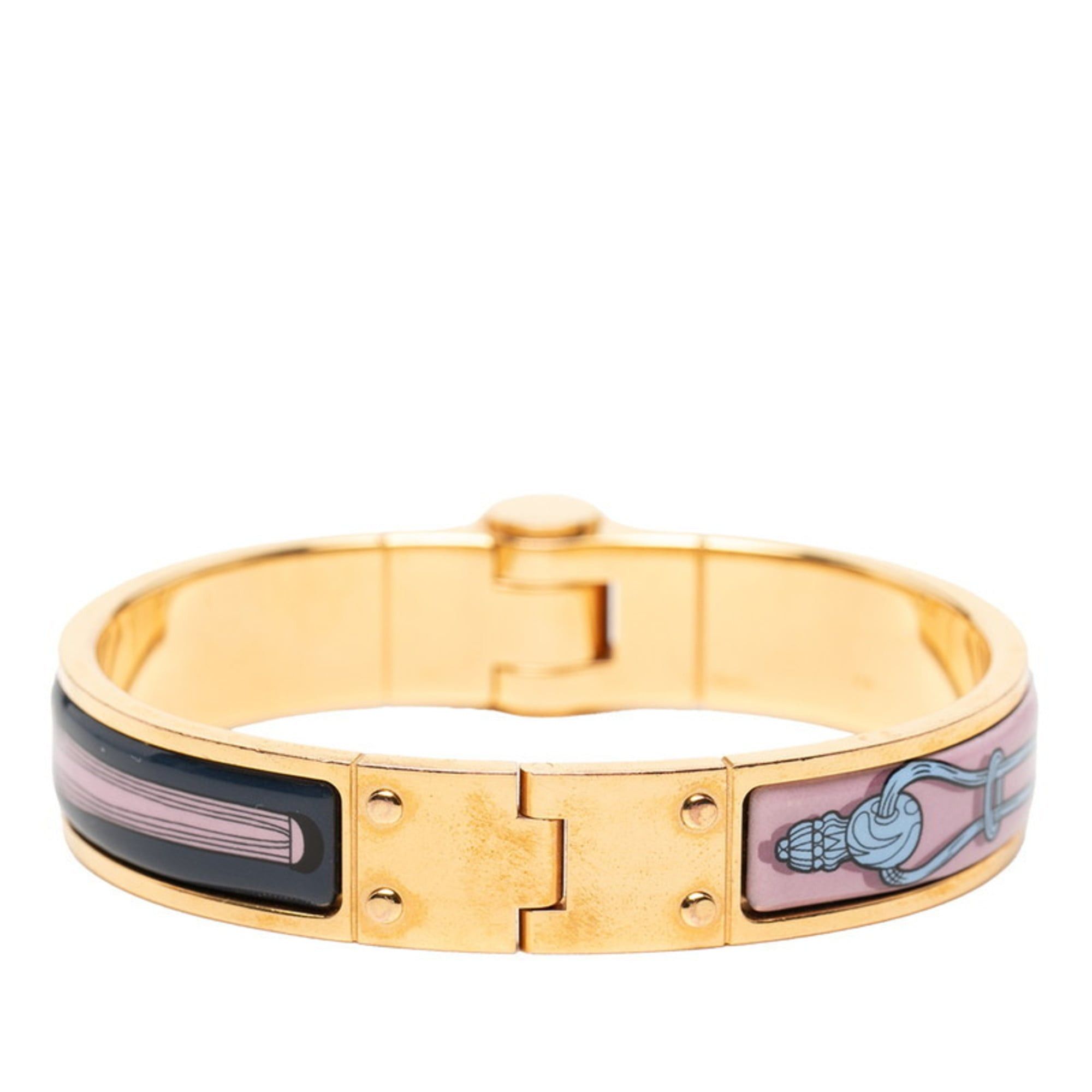 Hermes Hermes Charnière PM Bangle, Gold Multicolor Plated, Women's Size ONE SIZE - 1 Thumbnail