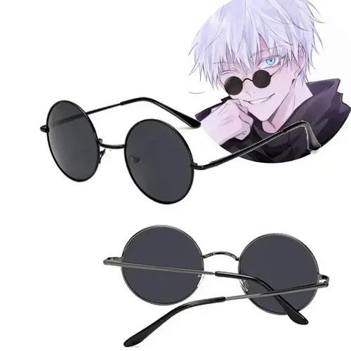 Electric Visual × Japanese Brand Anime Jujutsu Kaisen Round Frame Black Glasses Size ONE SIZE - 3 Thumbnail