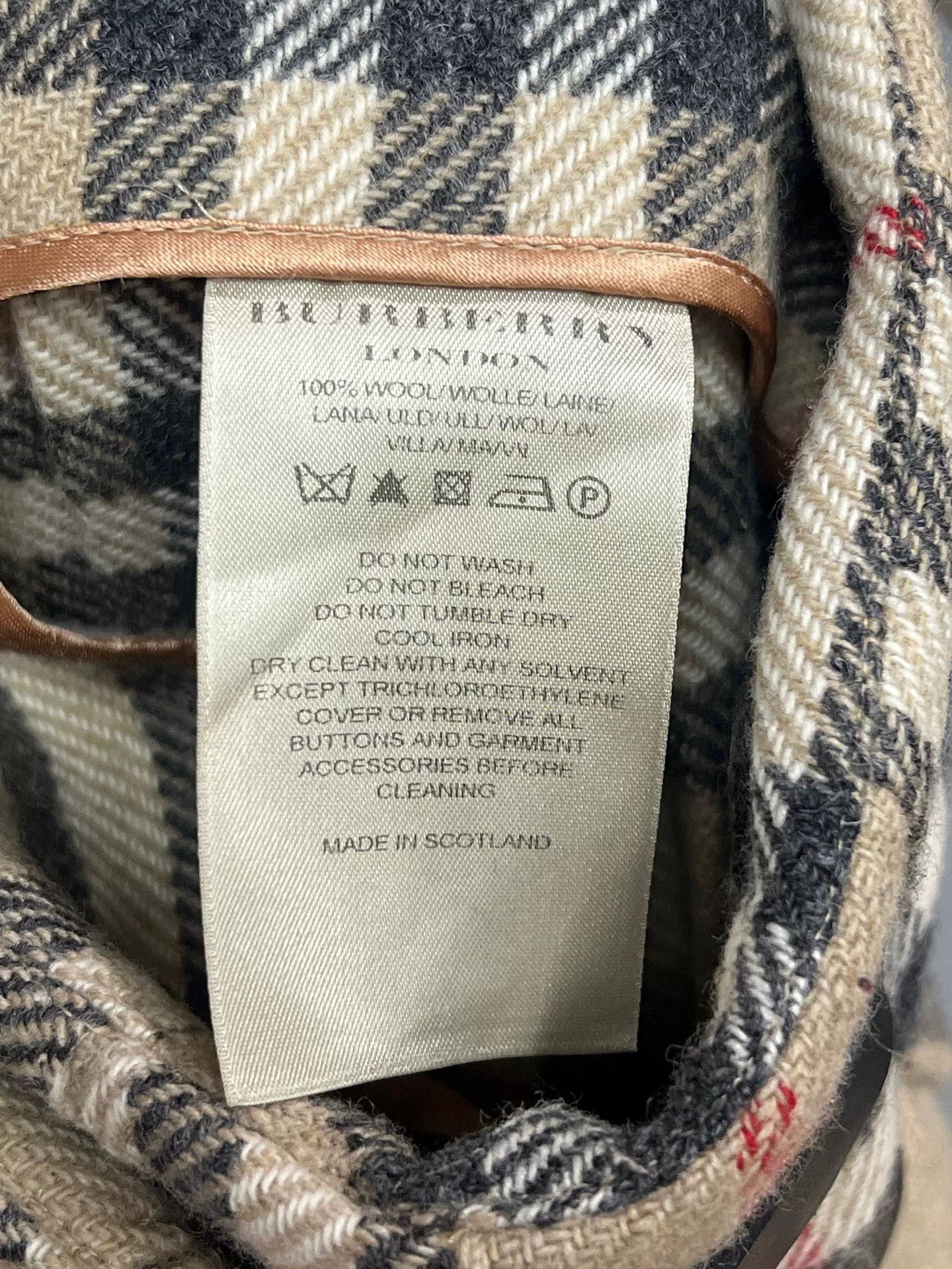 Burberry Burberry Beige Check Tie-Waist Wool Skirt Size US S / EU 44-46 / 1 - 4 Thumbnail