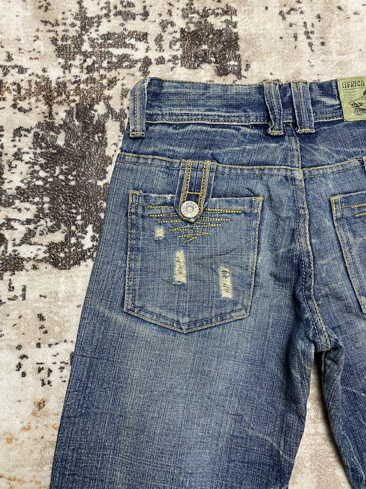Hysteric Glamour Vintage Baggy Africa Taro Crack Mud Wash Size US 29 - 15 Thumbnail