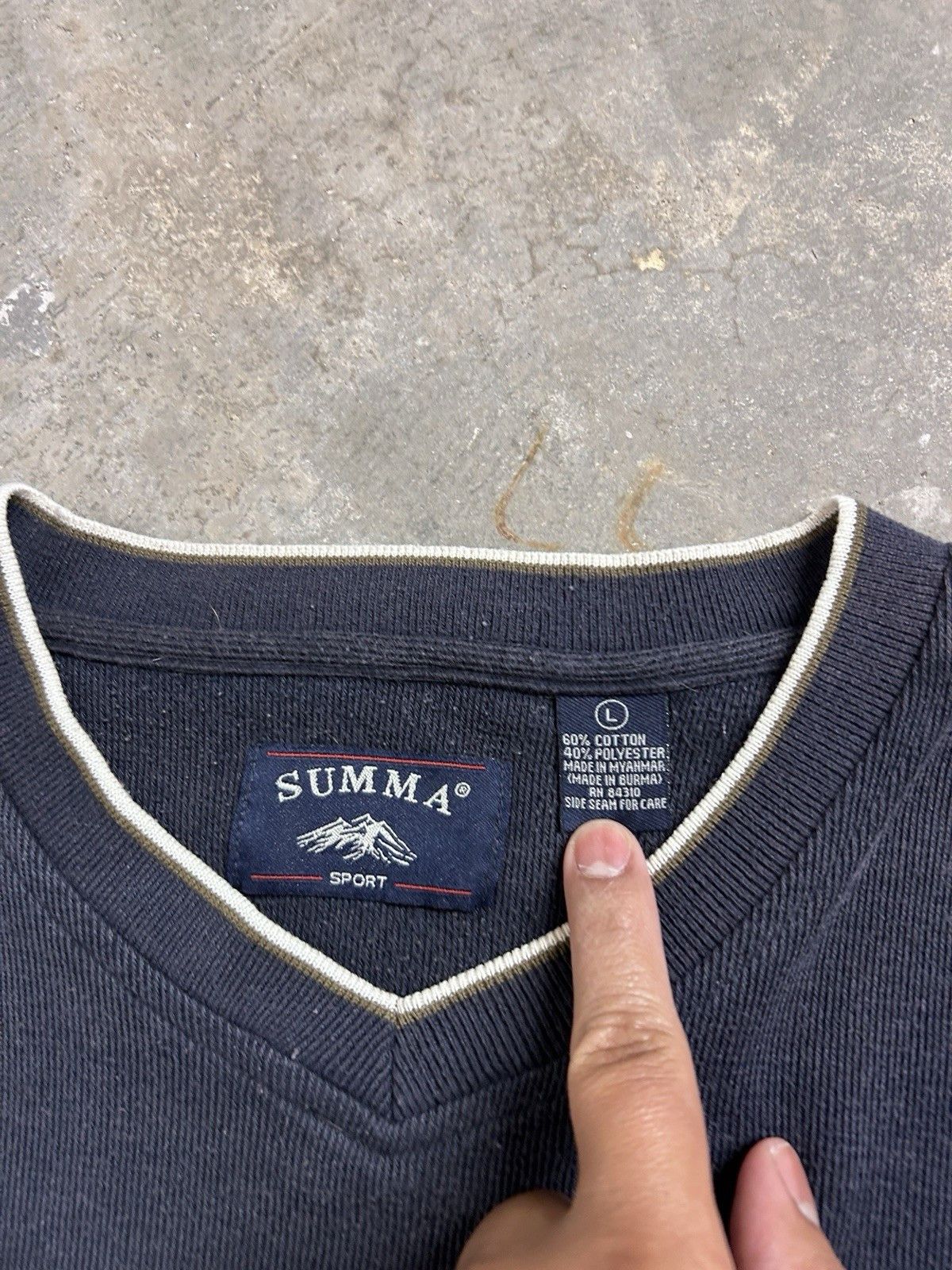 Other Vintage Y2K Summa Basic Retro Preppy Long Sleeve Shirt Size US L / EU 52-54 / 3 - 2 Thumbnail