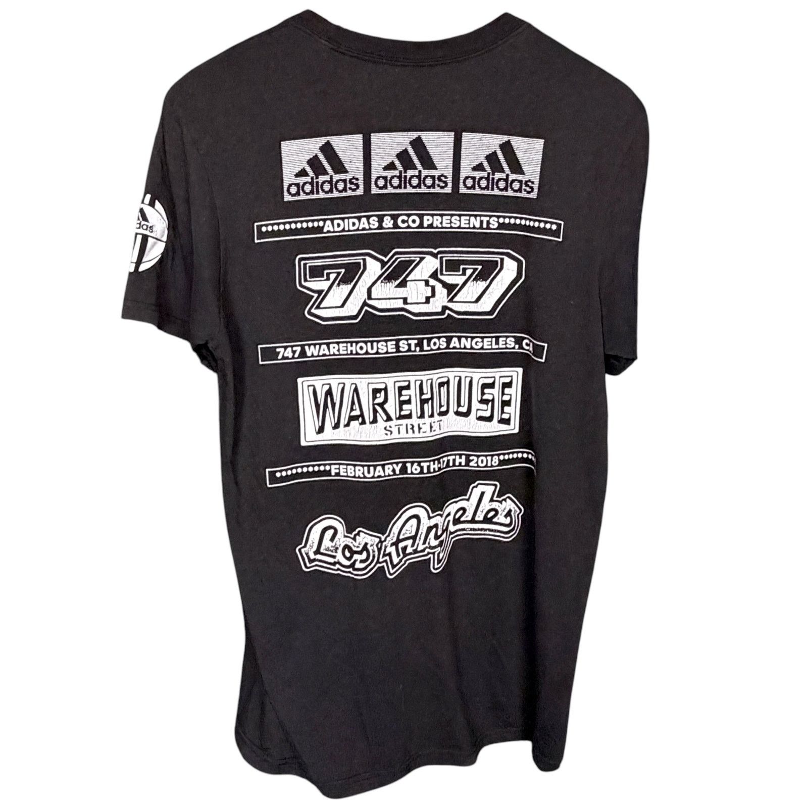 Adidas Adidas 747 Warehouse Street Los Angeles 2018 Mens M T-Shirt Size US M / EU 48-50 / 2 - 2 Thumbnail