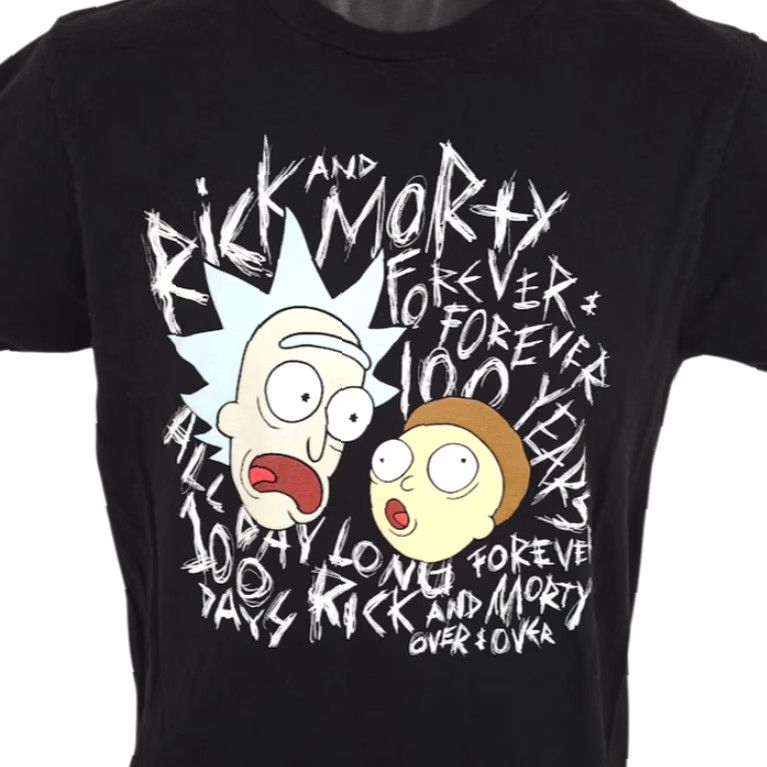 Swims VINTAGE Rick And Morty T Shirt Mens Size Small Black Adult Swim Cartoon Series Size US S / EU 44-46 / 1 - 2 Thumbnail