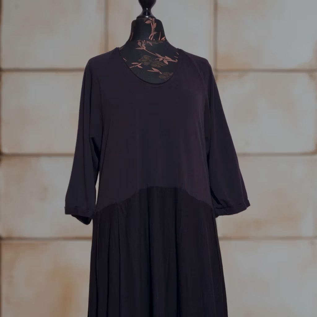 Vintage Transit Par Such Womens Black Maxi Dress Long Sleeve Stretch Made in Italy Sz 4 Size S / US 4 / IT 40 - 1 Thumbnail