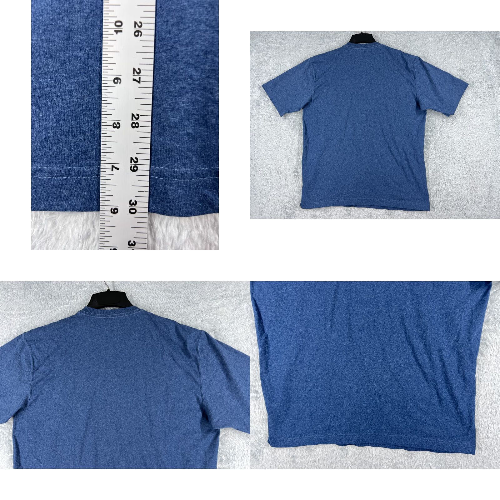 Carhartt VINTAGE Carhartt Shirt Men Large Blue Short Sleeve Cotton Blend Pocket Crew Workwear Size US L / EU 52-54 / 3 - 9 Thumbnail
