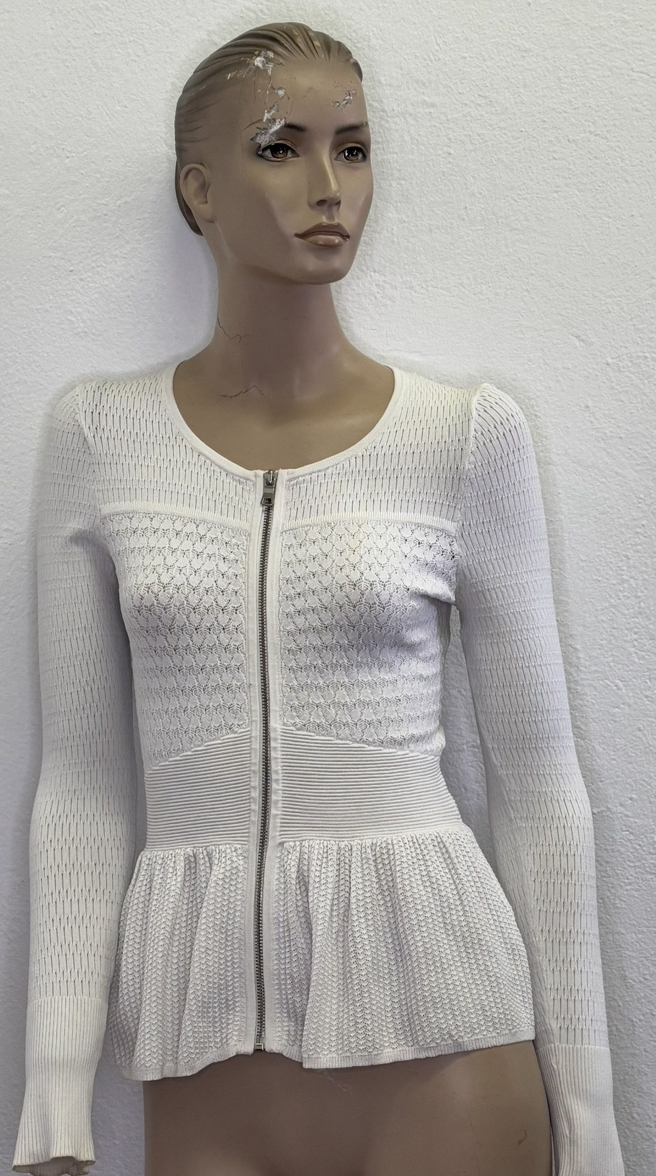Sandro Sandro White zip cardigan size S Size S / US 4 / IT 40 - 1 Thumbnail