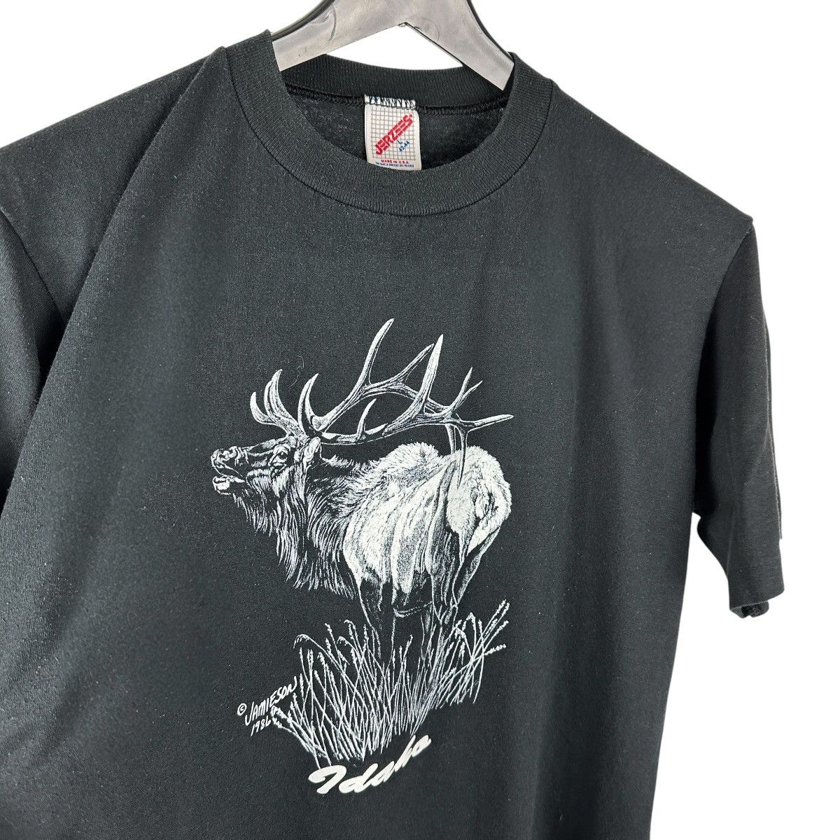 Vintage Vintage 80s Elk Idaho Animal Nature Art Shirt Size US L / EU 52-54 / 3 - 6 Thumbnail