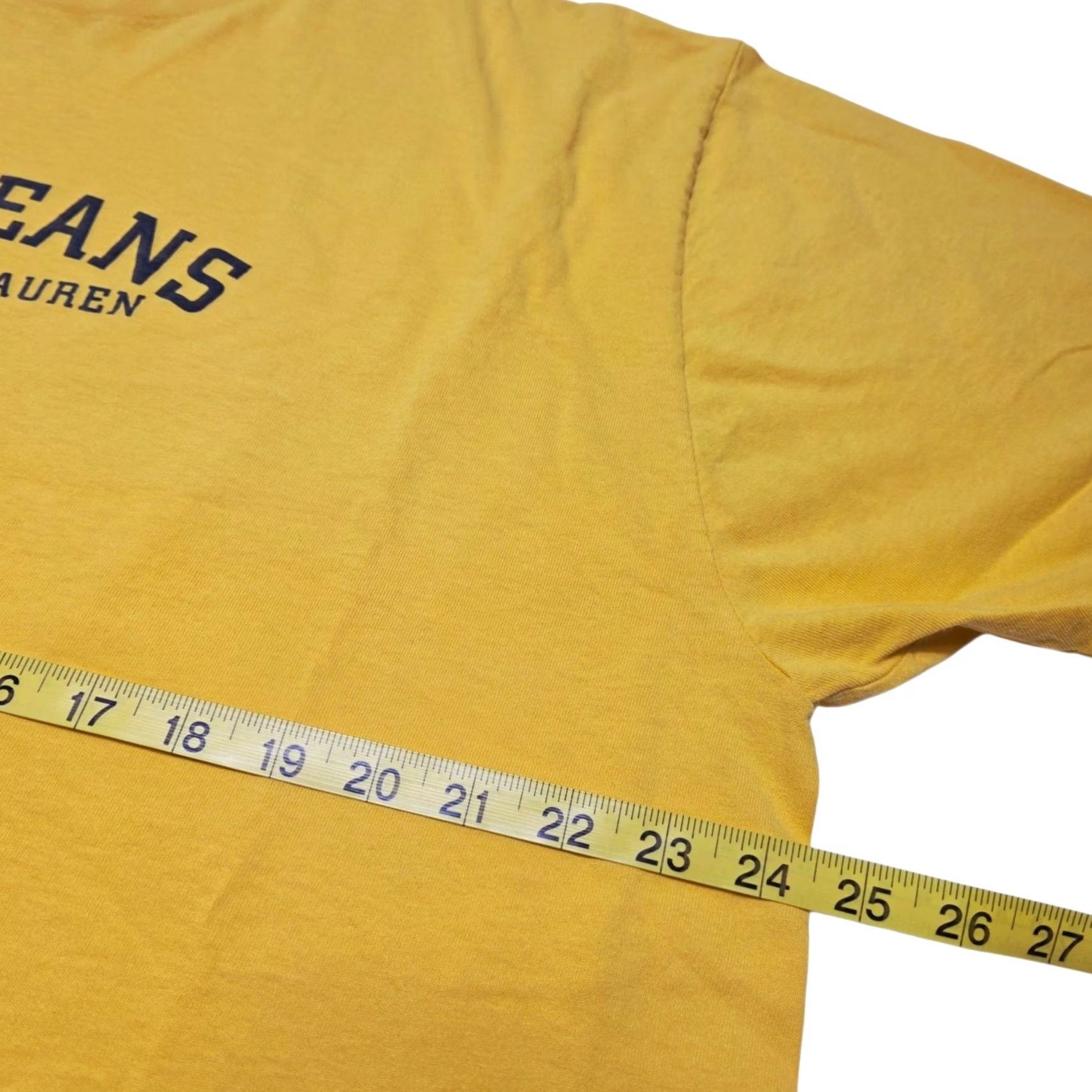 Ralph Lauren VINTAGE Polo Jeans Ralph Lauren Spell Out USA Flag T-Shirt Yellow 90s Men's XL Size US XL / EU 56 / 4 - 6 Thumbnail